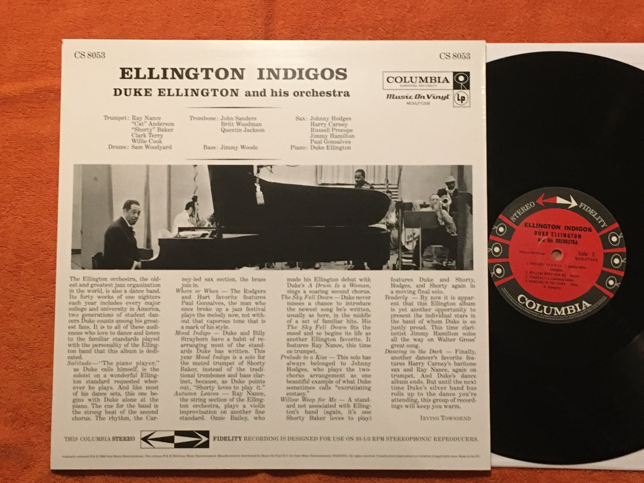 Omslagsbild för skivan DUKE ELLINGTON Ellington Indigos LP 2013 music on vinyl MOVLP1008