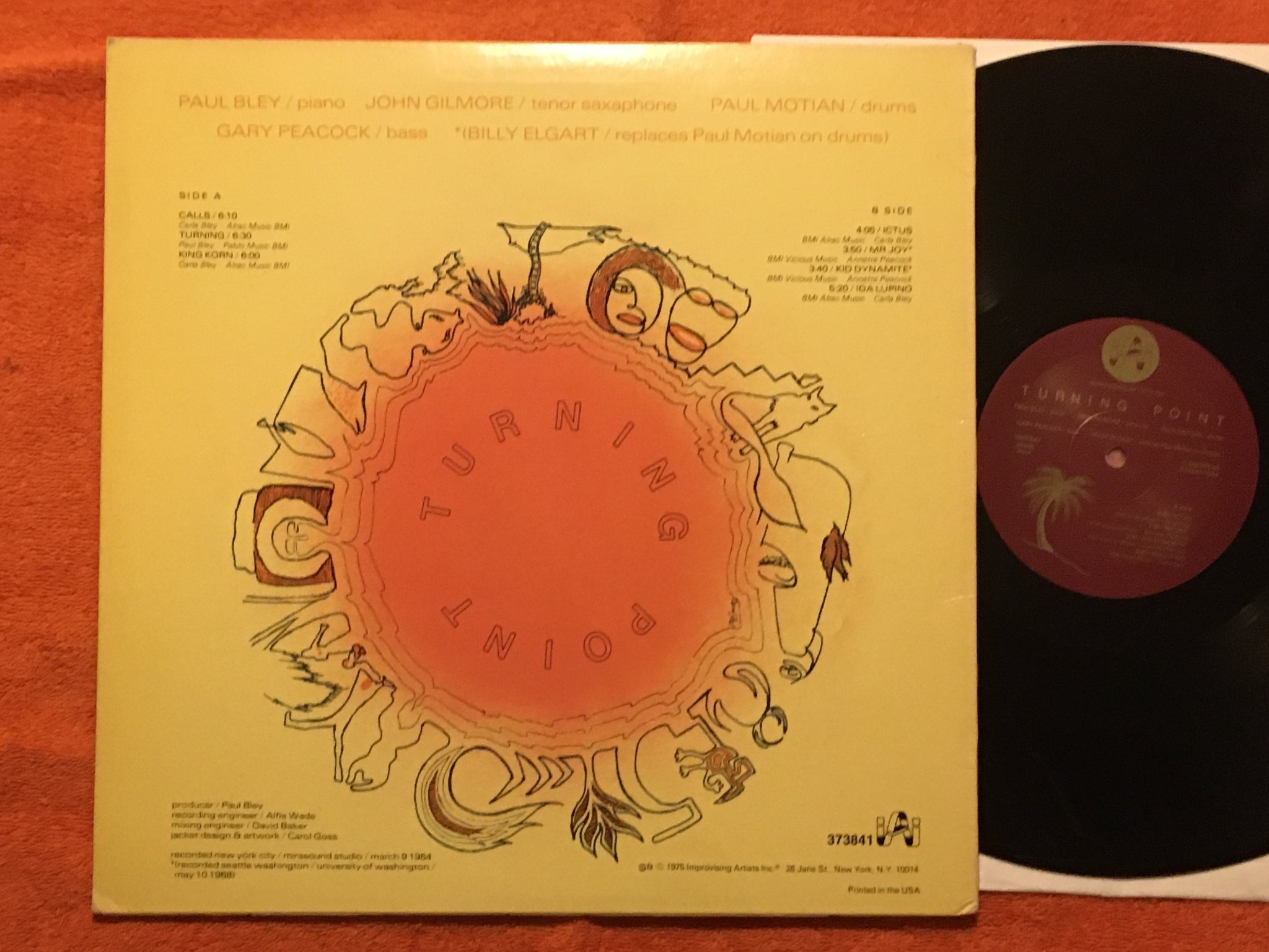 Omslagsbild för skivan Paul Bley / john gilmore / Paul motioan / Gary Peacock - turning point LP -75 US
