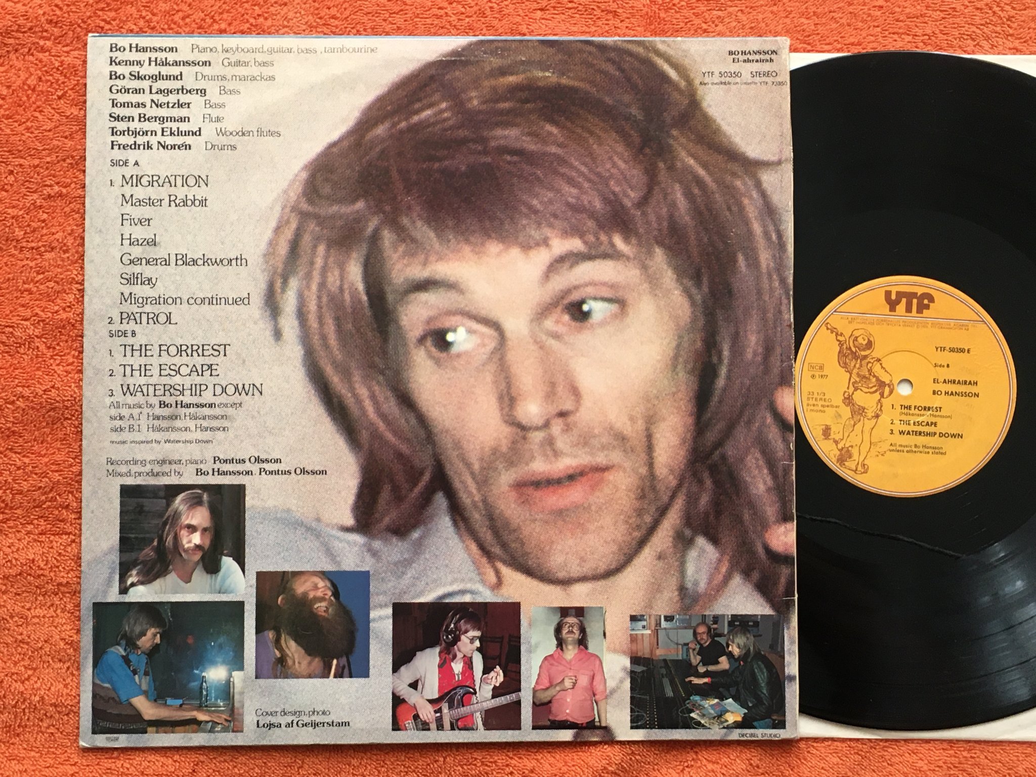Omslagsbild för skivan BO HANSSON el-ahrairah LP -77 Swe YTF 50350 