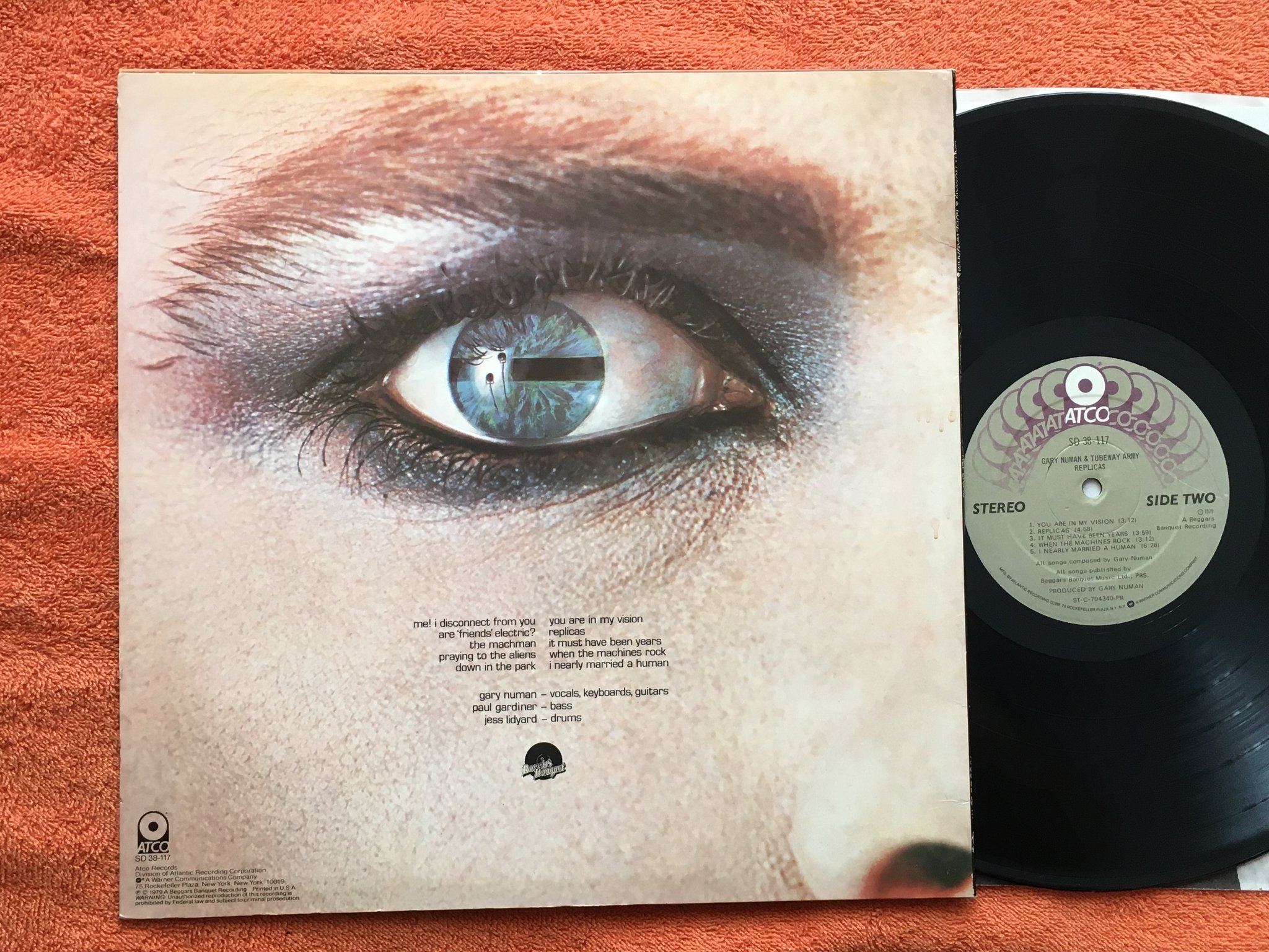 Omslagsbild för skivan GARY NUMAN & TUBEWAY ARMY replicas LP -70 US ATCO SD 38-117