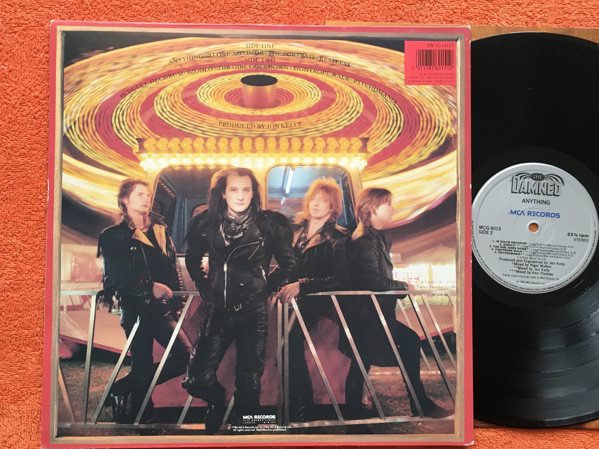 Omslagsbild för skivan THE DAMNED anything LP -86 UK MCA MCG 6015