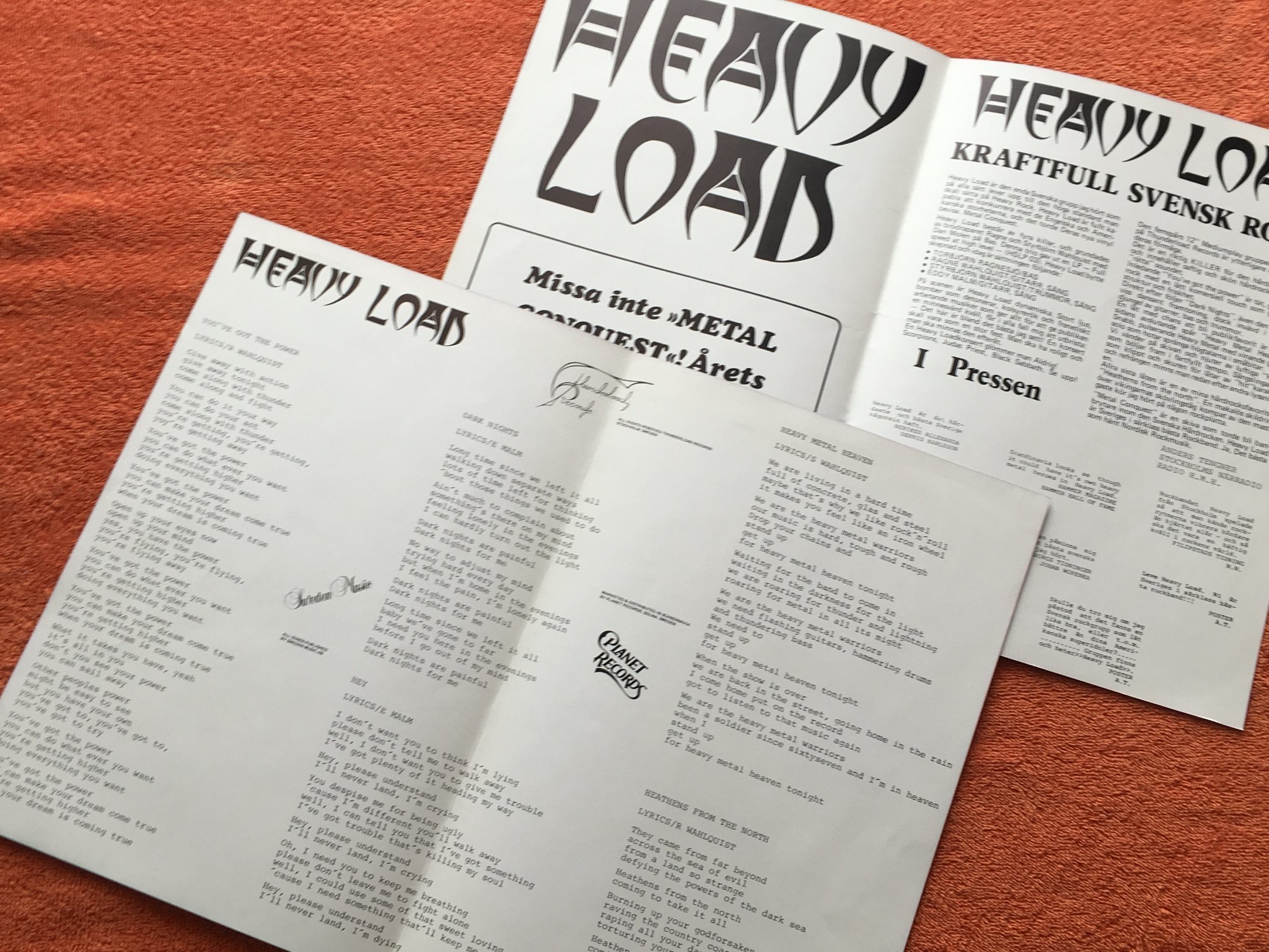Omslagsbild för skivan HEAVY LOAD metal conquest LP -81 THUNDERLOAD TMP 811 posters 