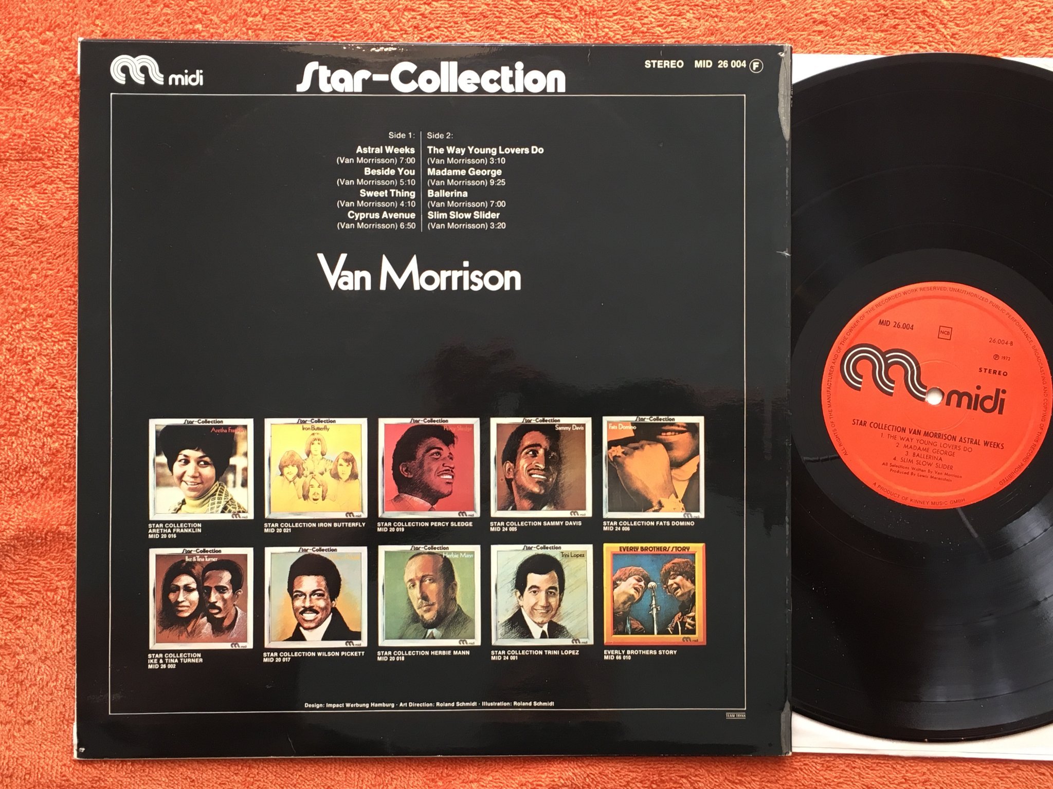Omslagsbild för skivan VAN MORRISON astral weeks LP MIDI MID 26.004 "madame George"