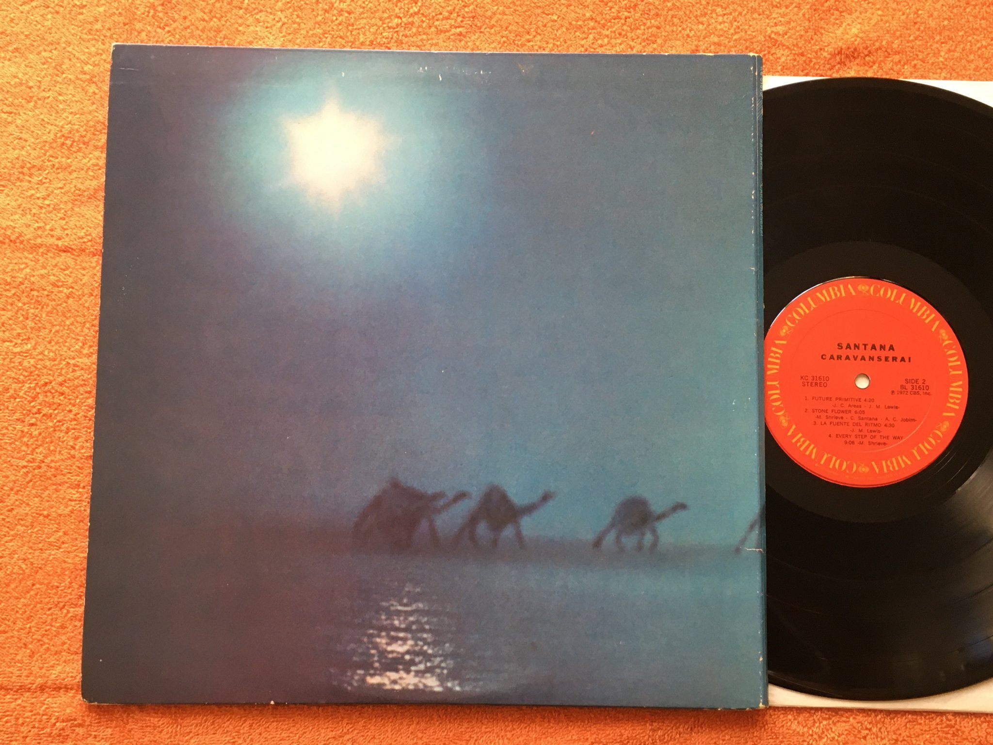 Omslagsbild för skivan SANTANA caravanserai LP -72 US COLUMBIA KC 31610