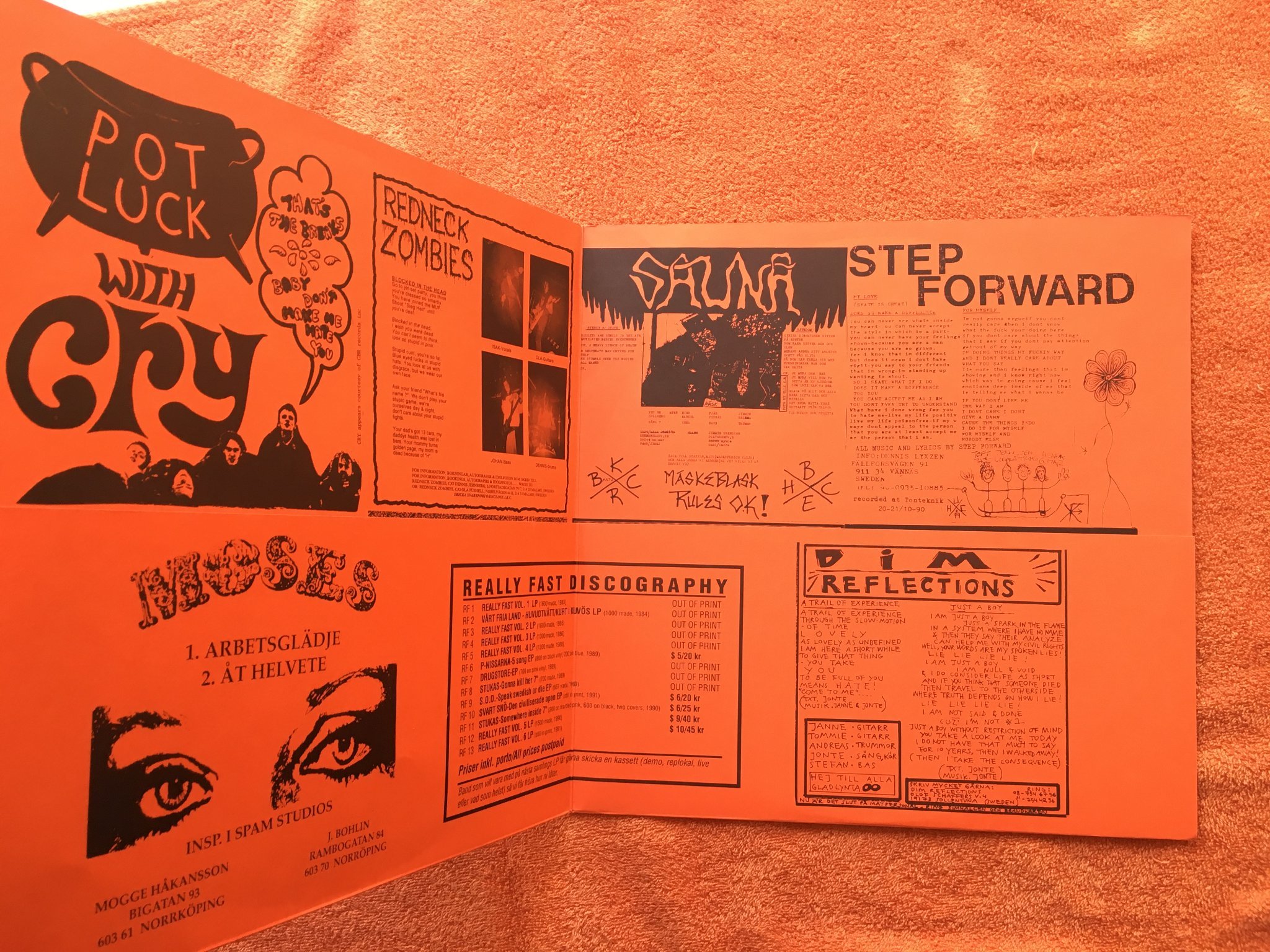 Omslagsbild för skivan VARIOUS really fast vol 6 LP -91 Swe REALLY FAST 13 punk