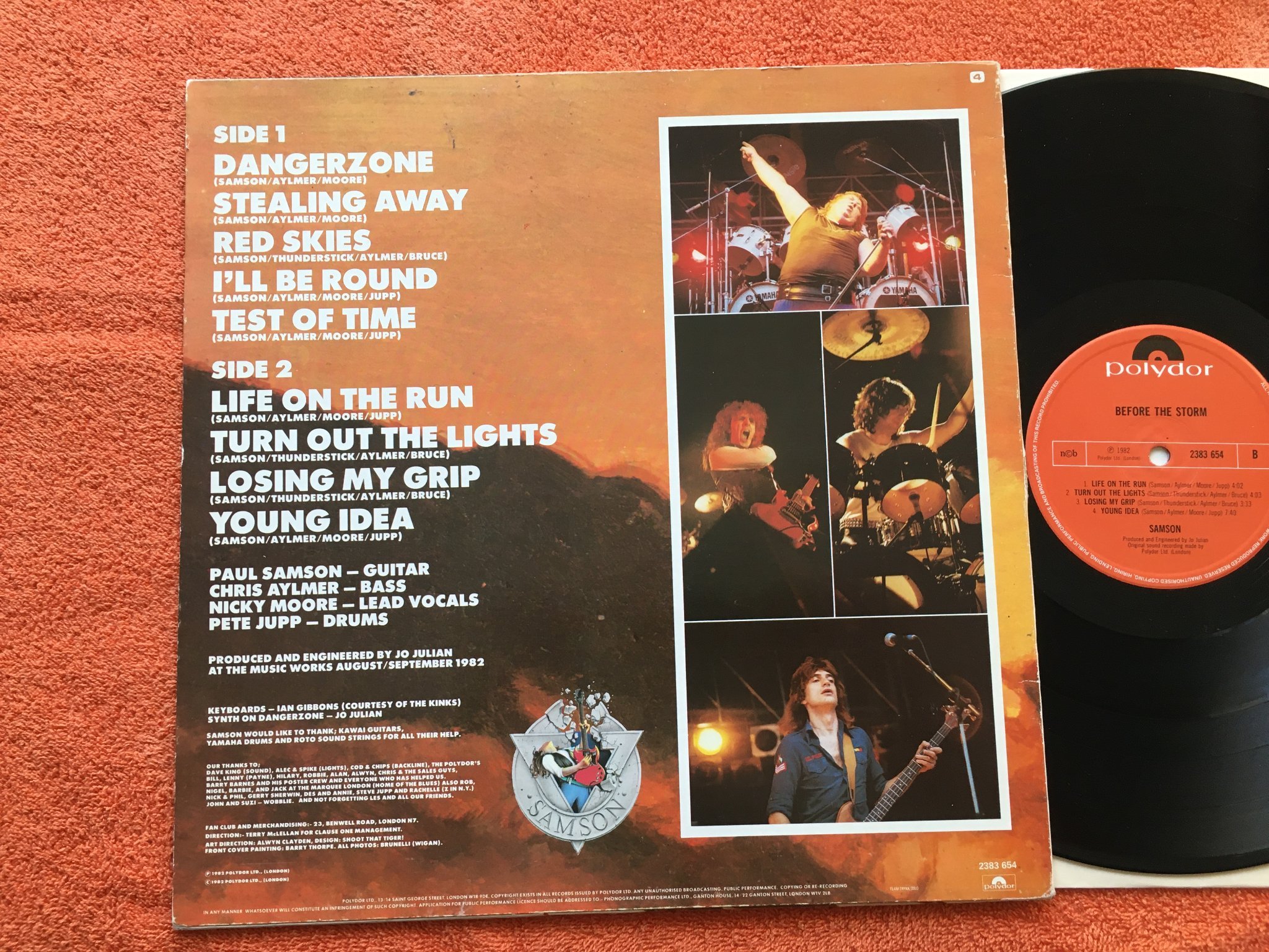 Omslagsbild för skivan SAMSON before the storm LP -82 POLYDOR 2383654