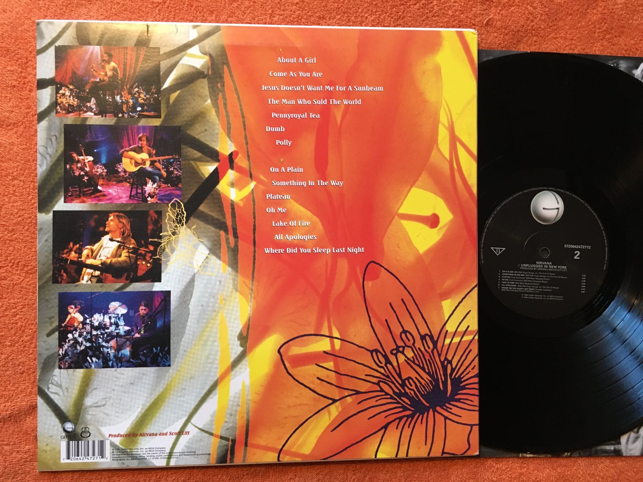 Omslagsbild för skivan NIRVANA MTV unplugged in New York LP 2017 BACK TO BLACK 0720642472712