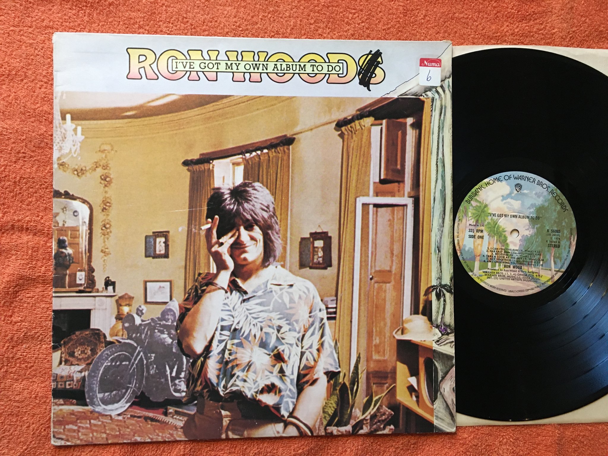 Omslagsbild för skivan JUNIOR ENGLISH lovers key LP -80 UK BURNING ROCKERS BR 1010