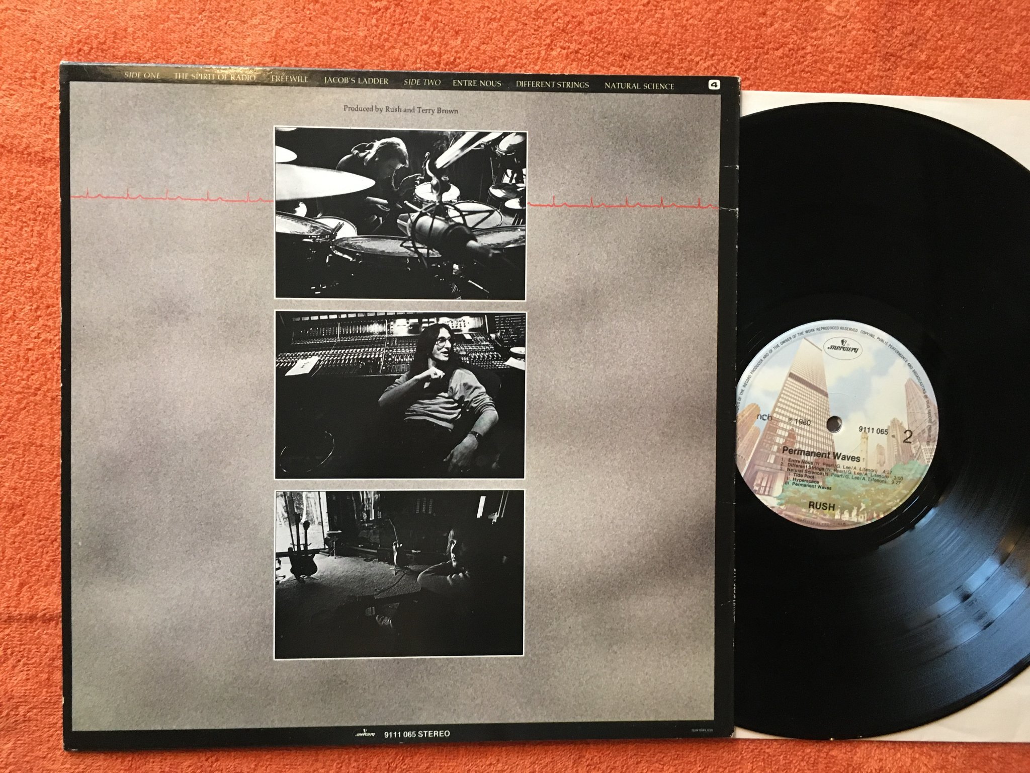 Omslagsbild för skivan RUSH permanent waves LP -80 MERCURY 9111065