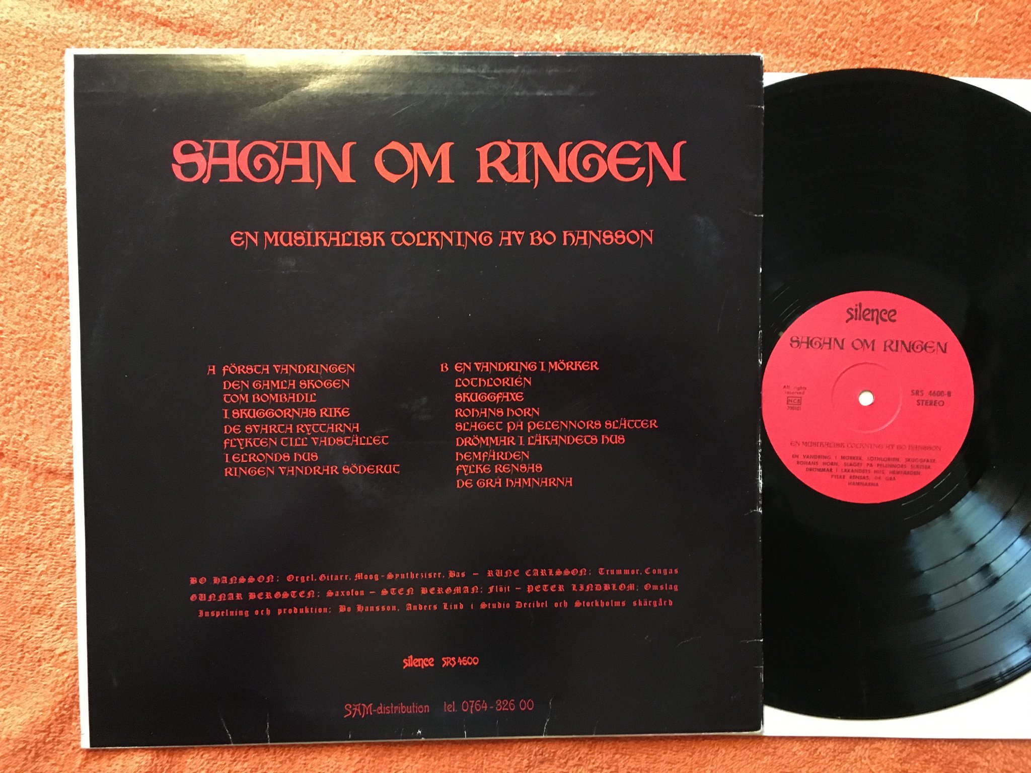 Omslagsbild för skivan BO HANSSON sagan om ringen LP Swe SILENCE SRS 4600