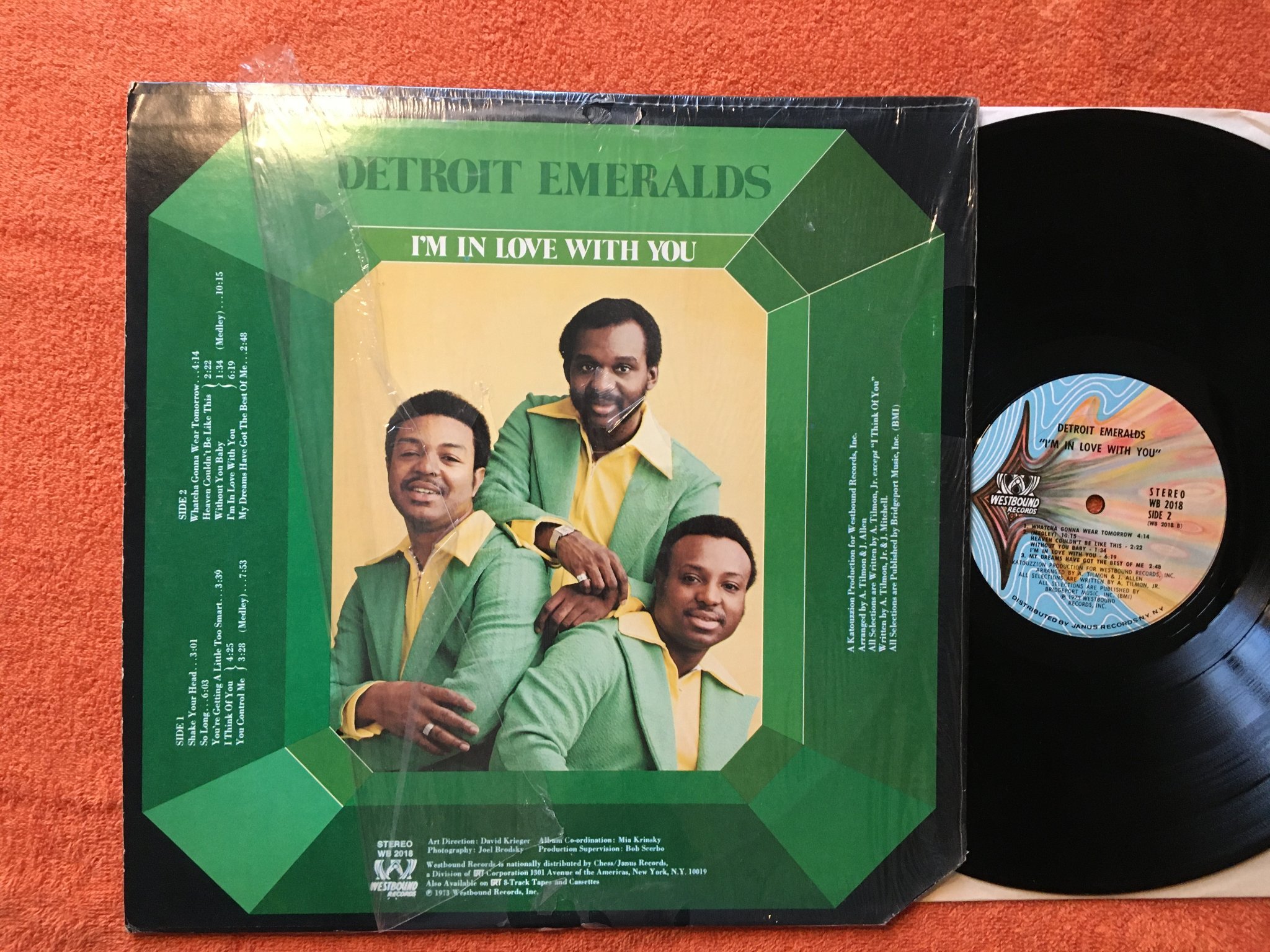 Omslagsbild för skivan DETROIT EMERALDS I'm in love with you LP -73 US WESTBOUND WB 2018