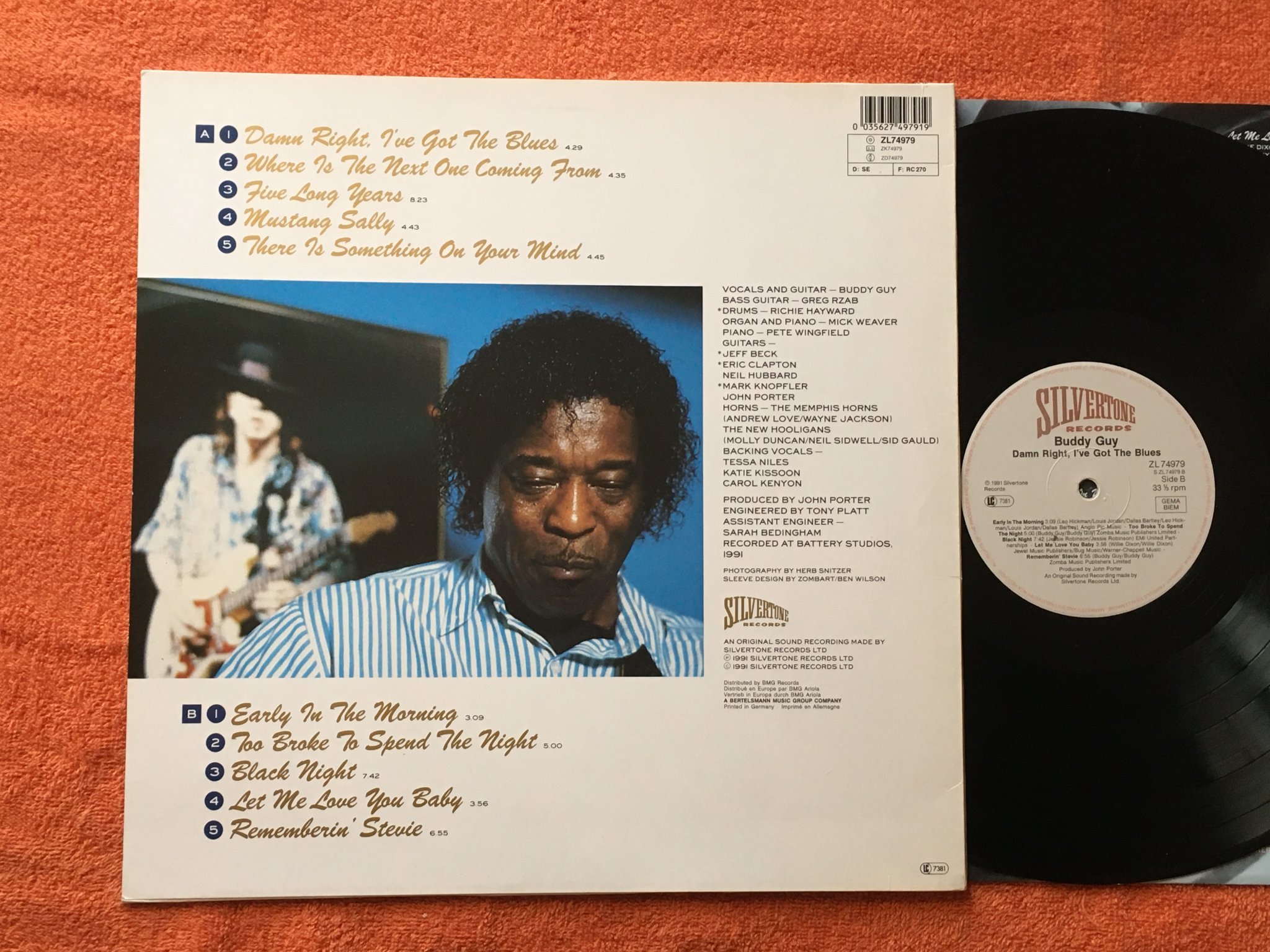 Omslagsbild för skivan BUDDY GUY damn right, I've got the blues LP -91 SILVERTONE ZL 74979