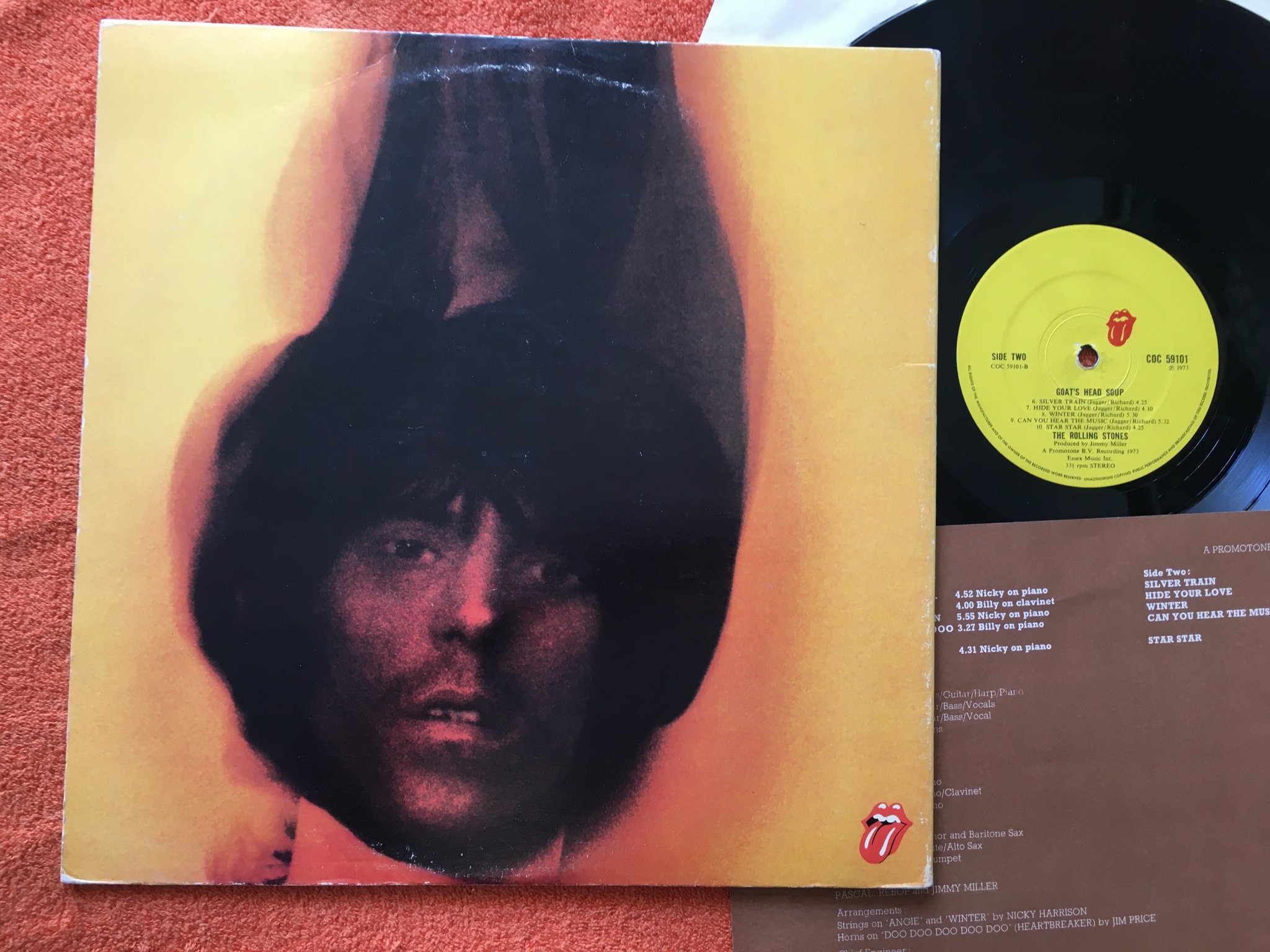 Omslagsbild för skivan THE ROLLING STONES goat's head soup LP 1973 COC 59101
