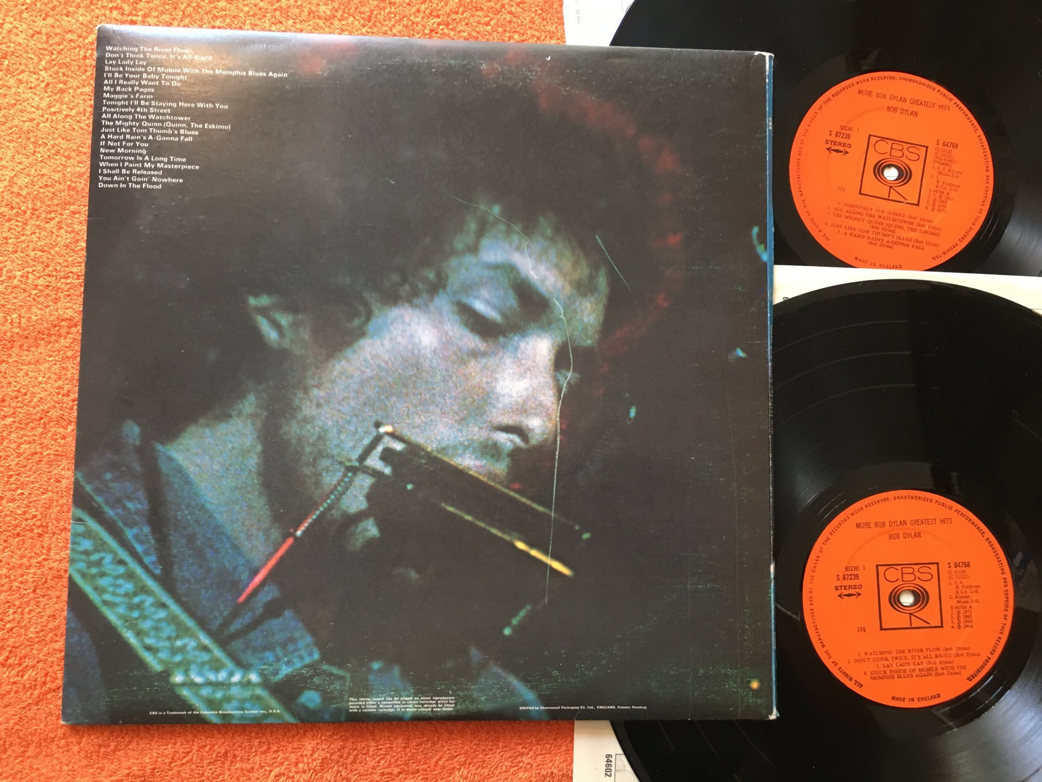 Omslagsbild för skivan BOB DYLAN more greatest hits 2xLP -7? UK CBS S 64768