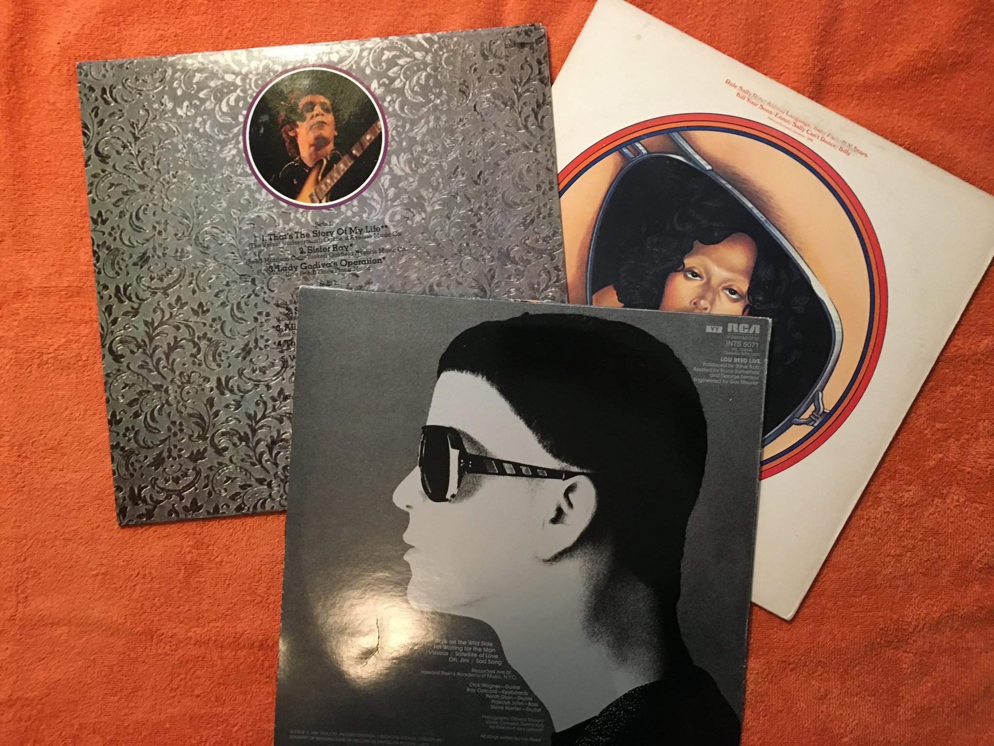 Omslagsbild för skivan 3 st Lou Reed album i bra skick SE BILDER 