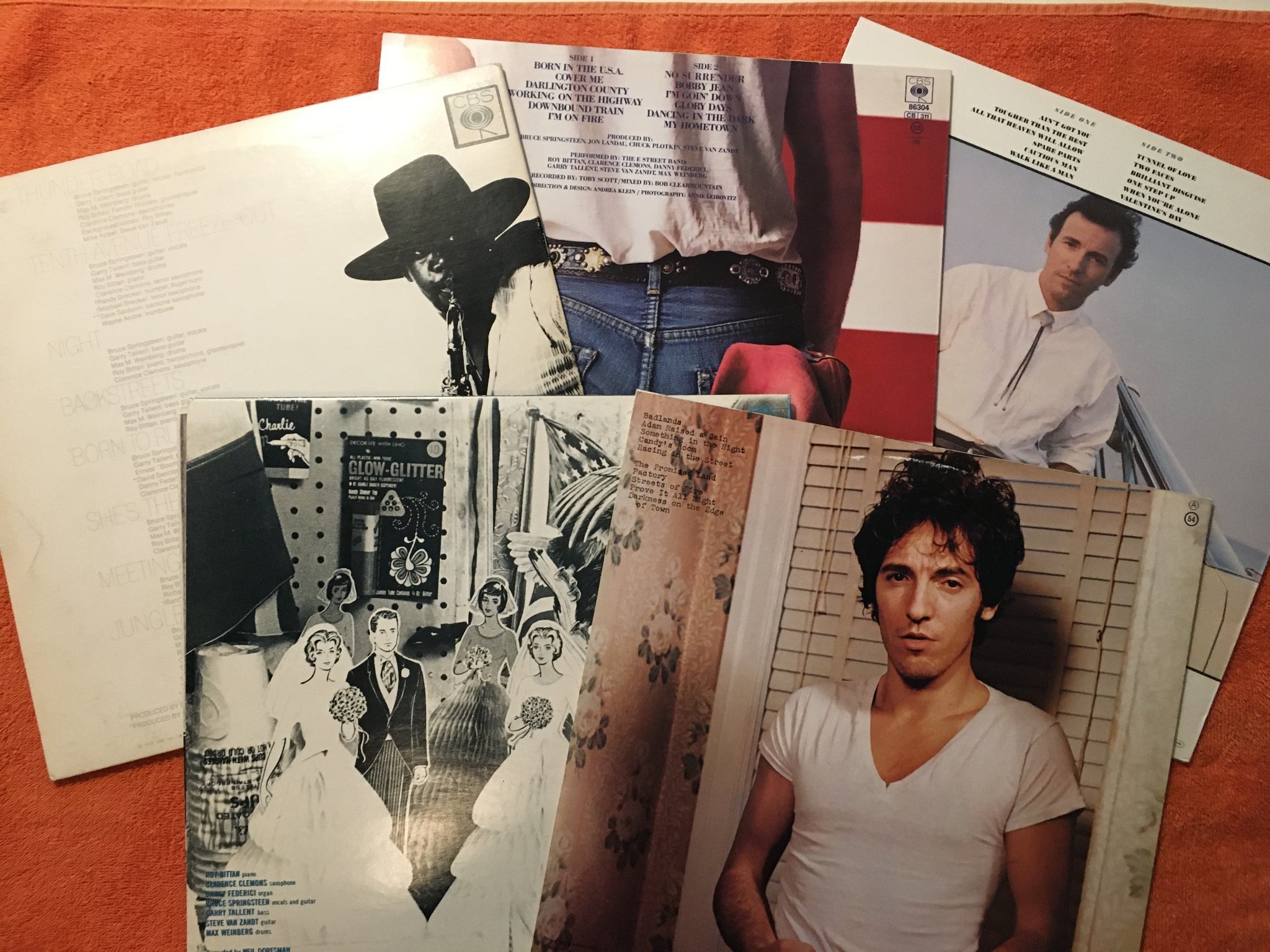 Omslagsbild för skivan 5 st BRUCE SPRINGSTEEN album i bra skick SE BILDER 