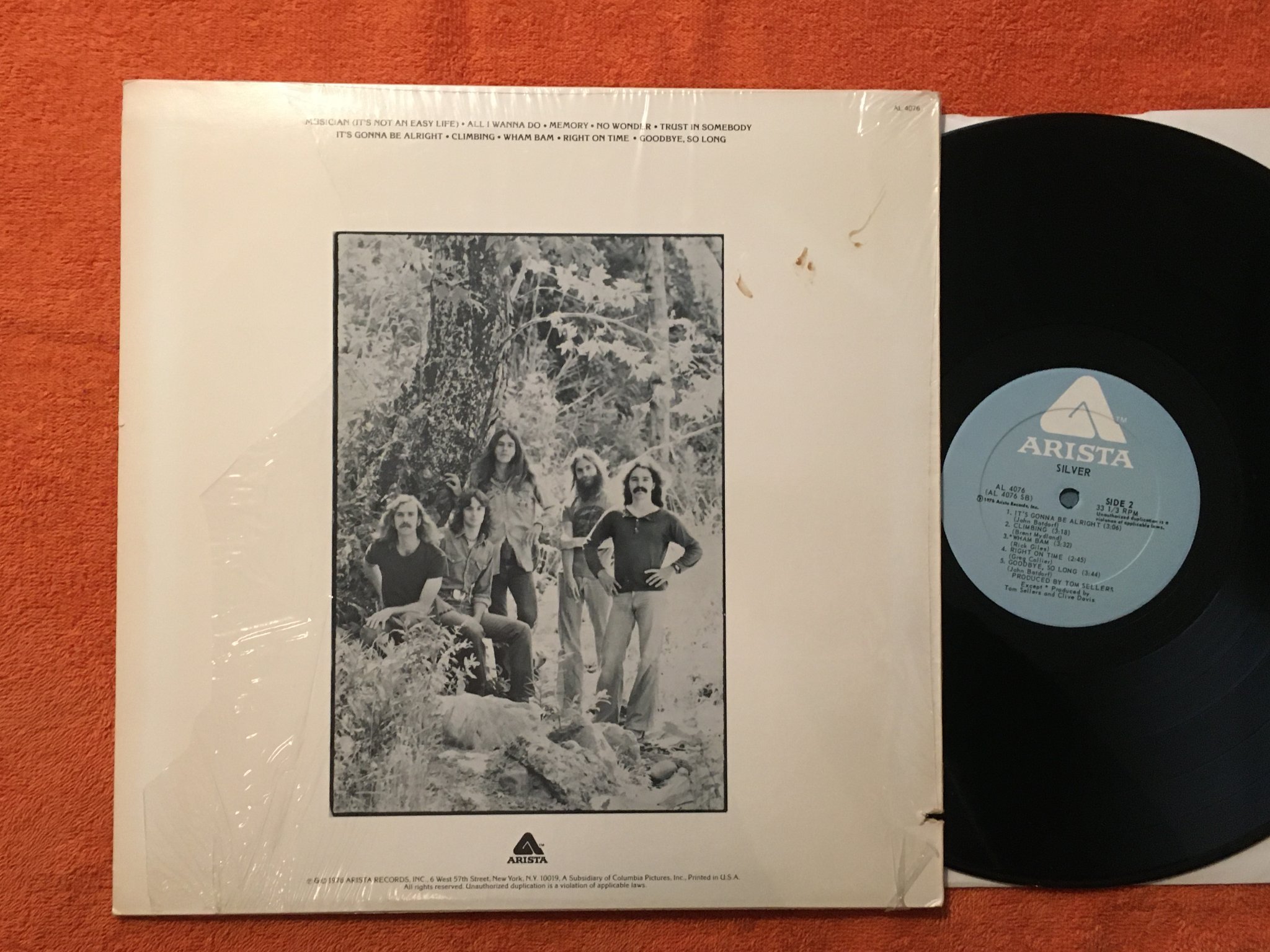 Omslagsbild för skivan SILVER s/t LP -76 US ARISTA AL 4076