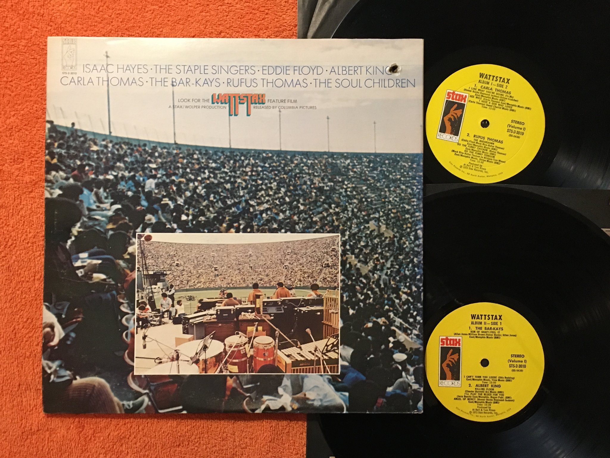 Omslagsbild för skivan VARIOUS wattstax 2xLP -72 US STAX STS-2-3010