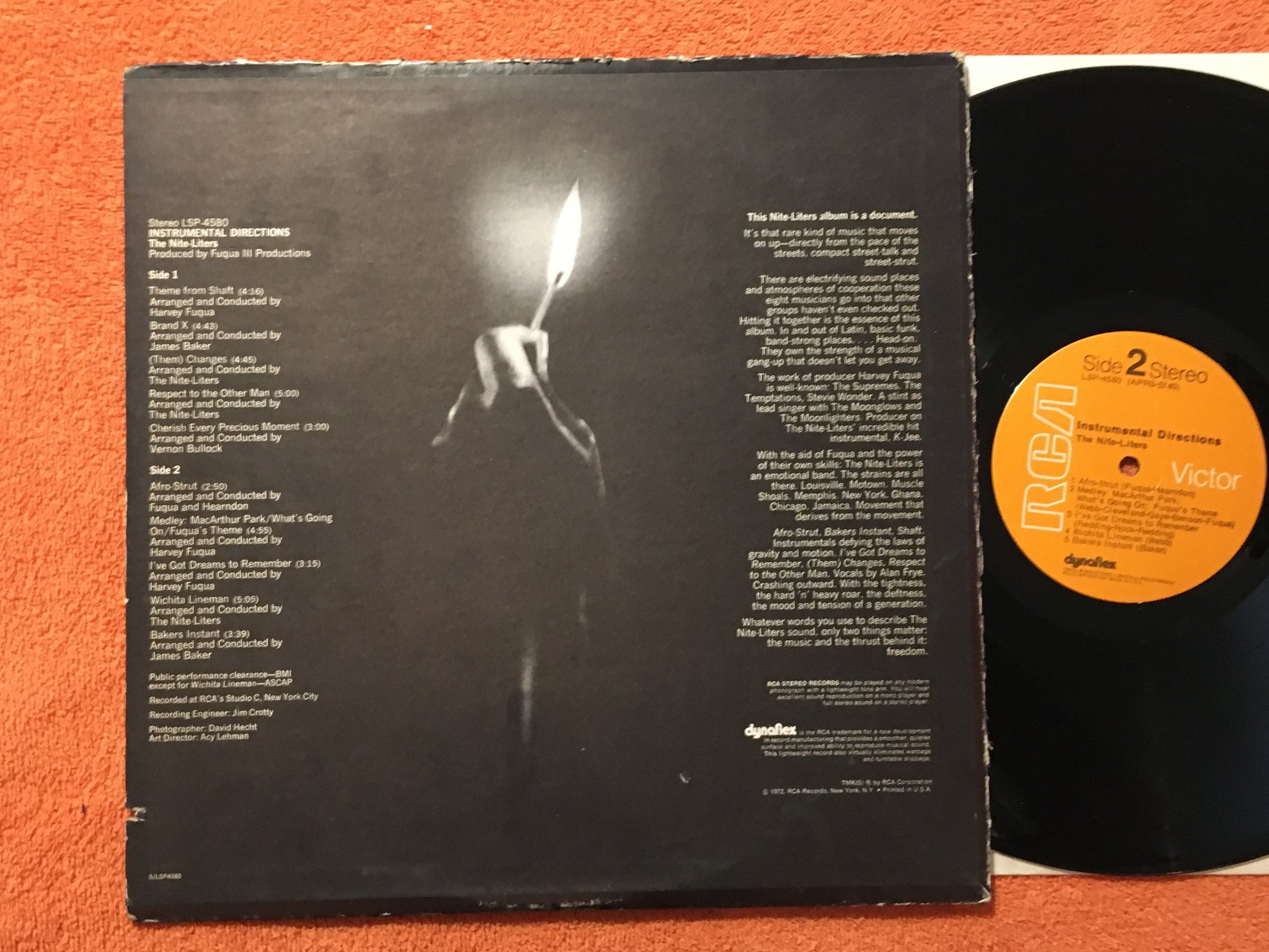 Omslagsbild för skivan THE NITE-LITERS instrumental direction LP -72 US RCA LSP-4580