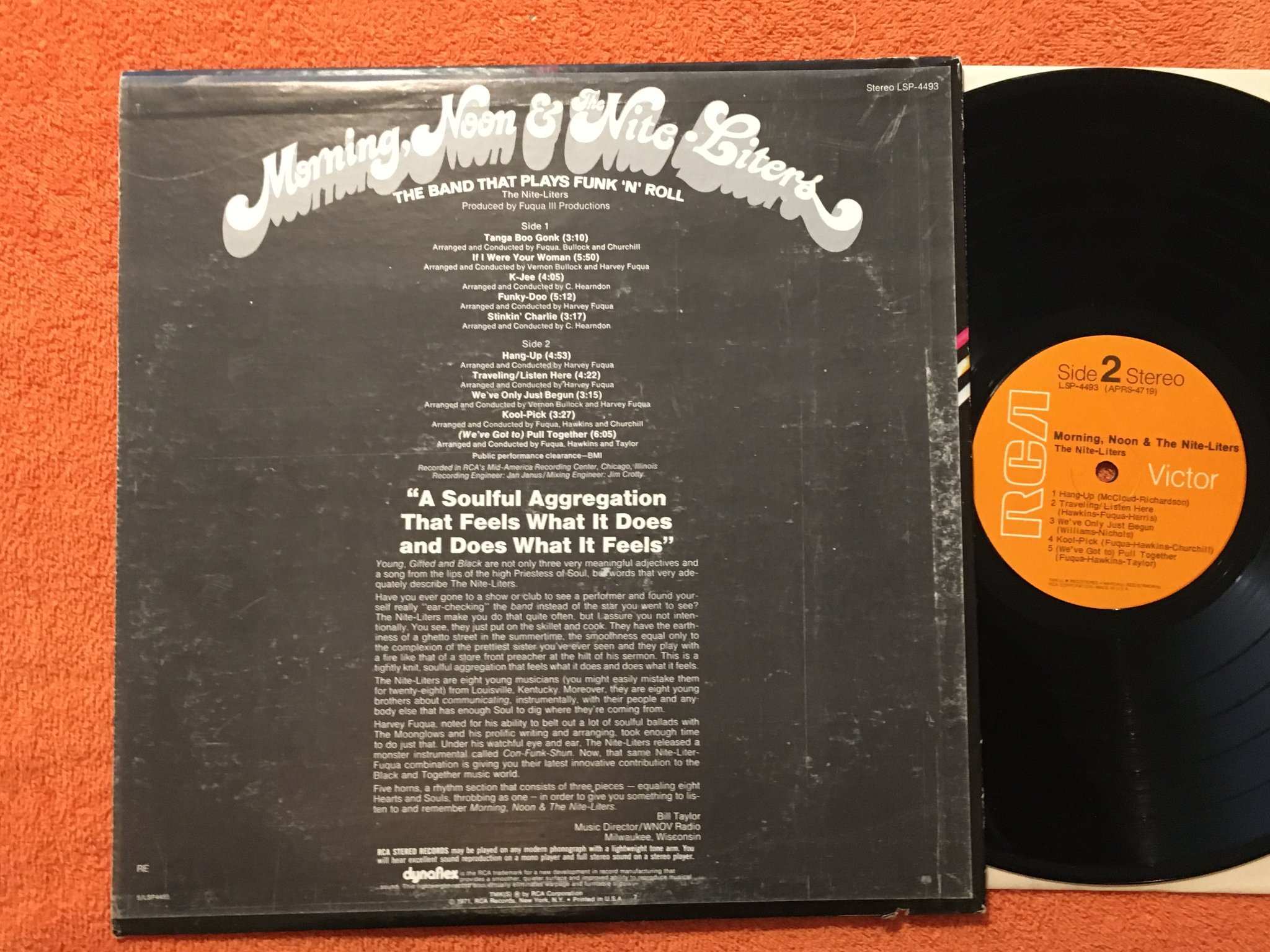 Omslagsbild för skivan THE NITE-LITERS morning noon & the ... LP -71 US RCA LSP-4493