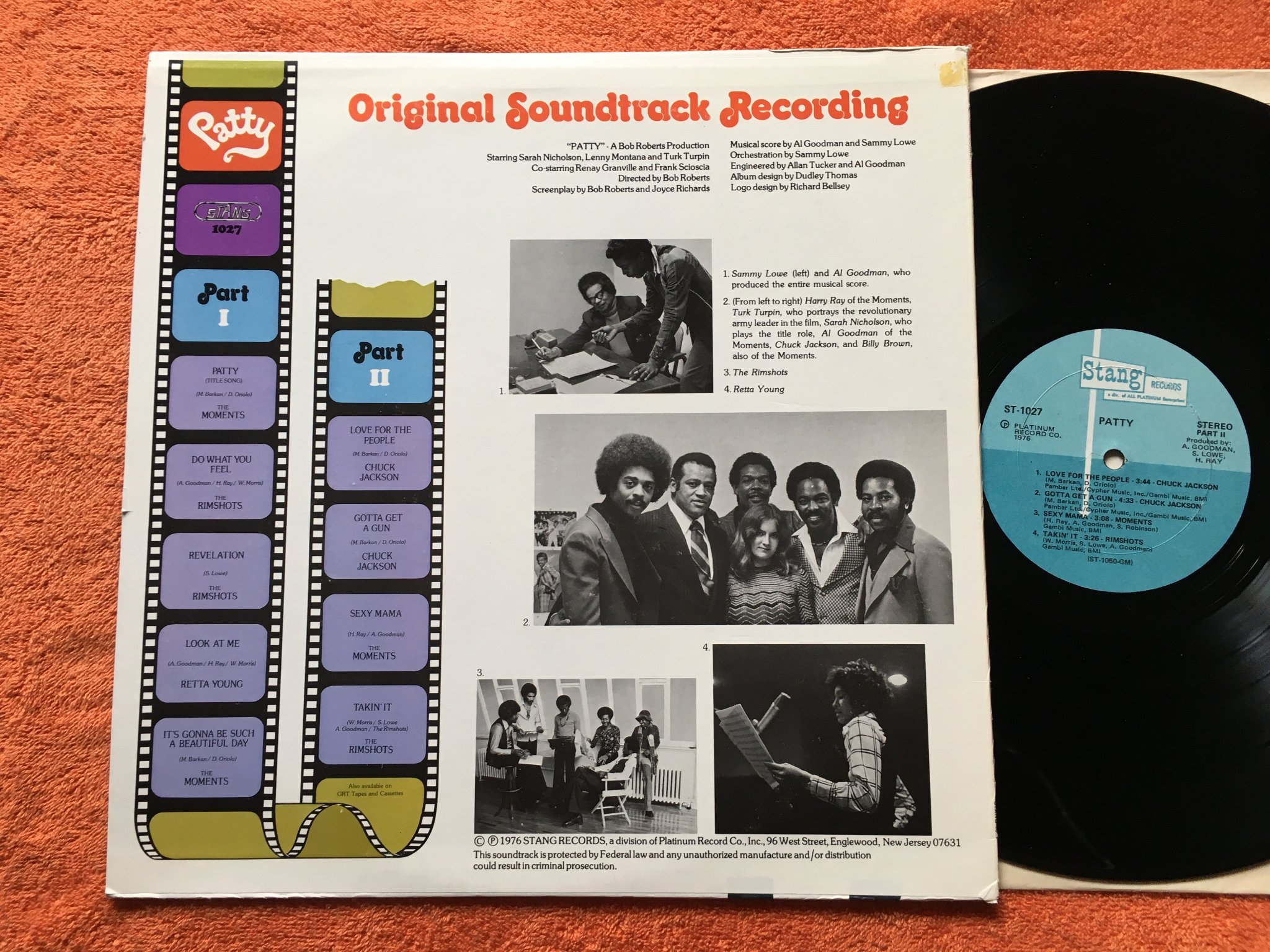 Omslagsbild för skivan VARIOUS Patty LP -76 US SOUNDTRACK STANG ST-1027 soul funk