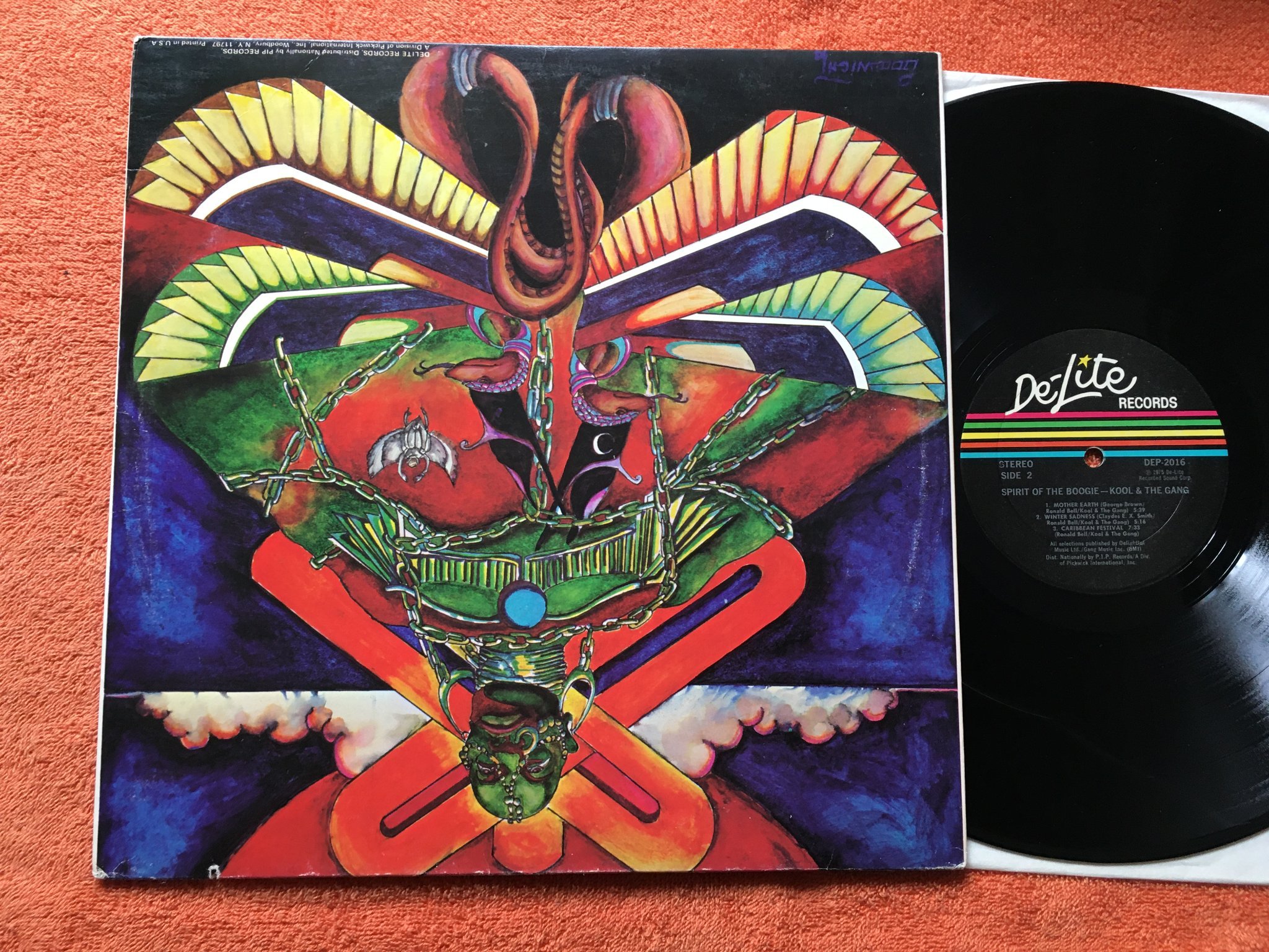 Omslagsbild för skivan KOOL AND THE GANG spirit of the boogie LP -75 US DEP 2016