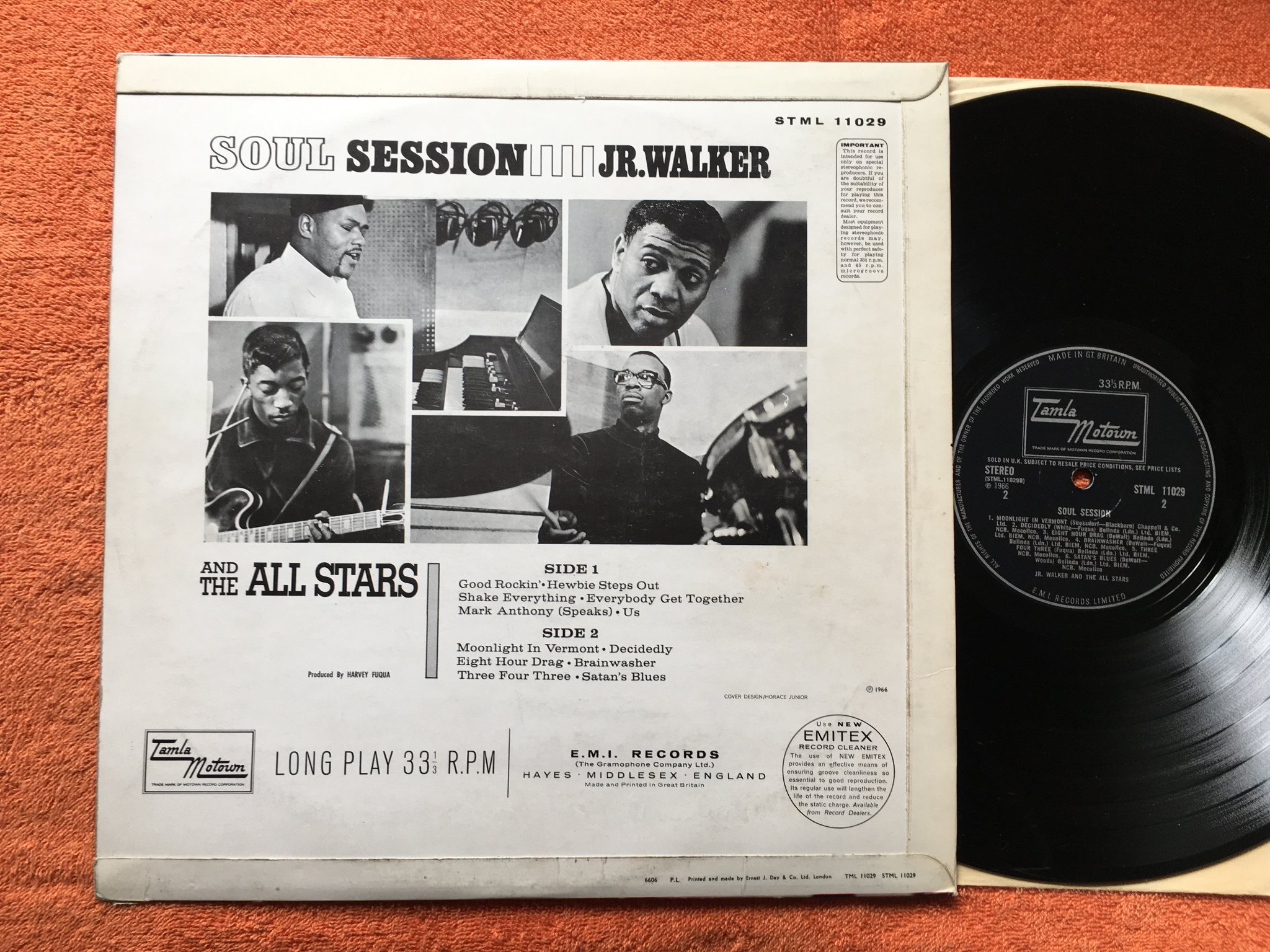 Omslagsbild för skivan JR WALKER & THE ALL STARS soul session LP -66 UK TAMLA MOTOWN STML 11029