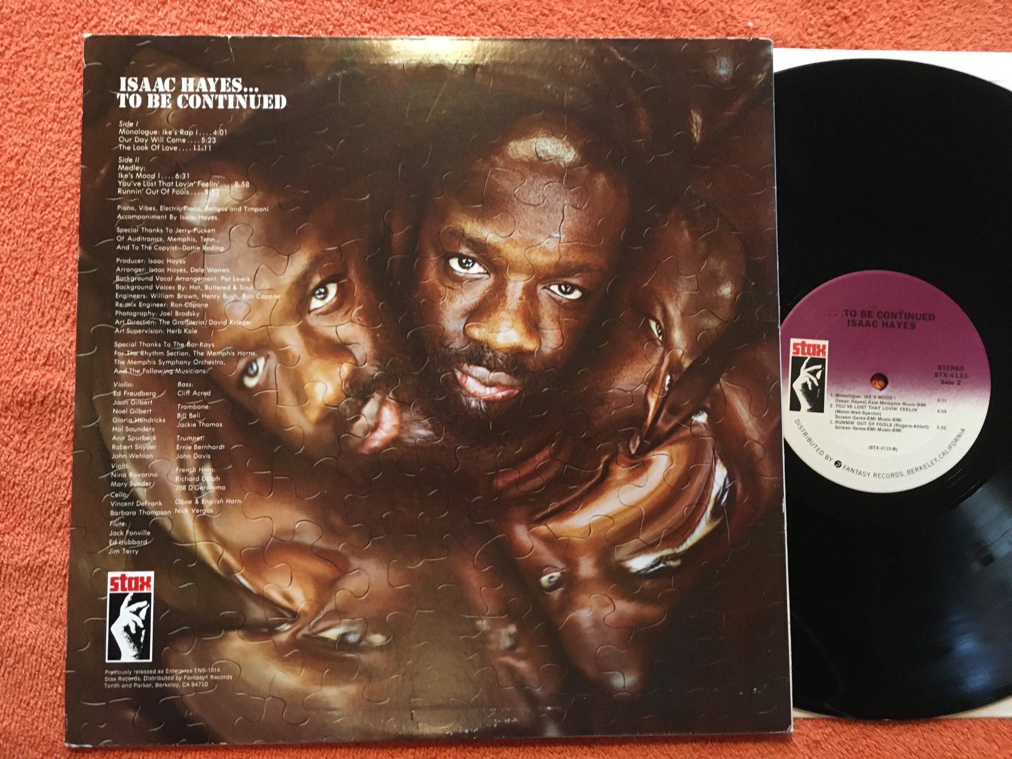 Omslagsbild för skivan ISAAC HAYES ...to be continued LP US STAX STX 4133