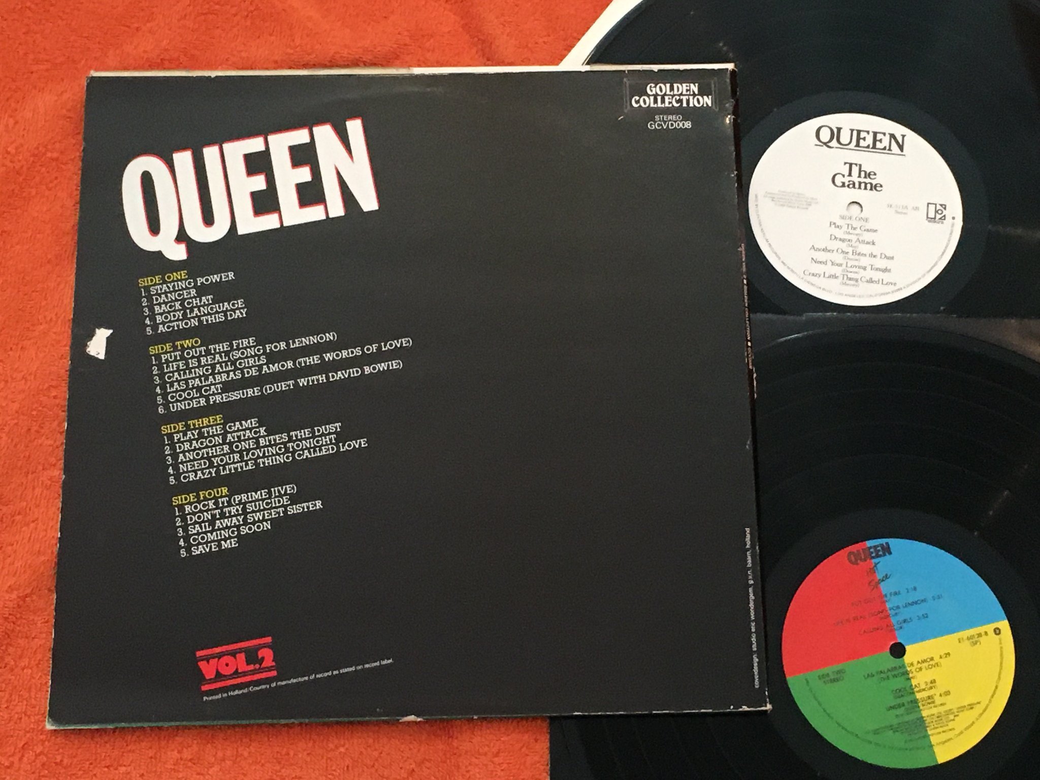 Omslagsbild för skivan QUEEN golden collection vol 2  2xLP ELEKTRA 5E-513