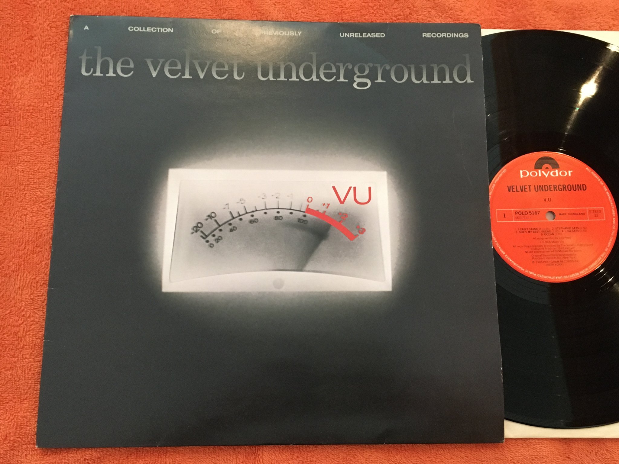 Omslagsbild för skivan VELVET UNDERGROUND s/t LP -85 UK polydor POLD 5167