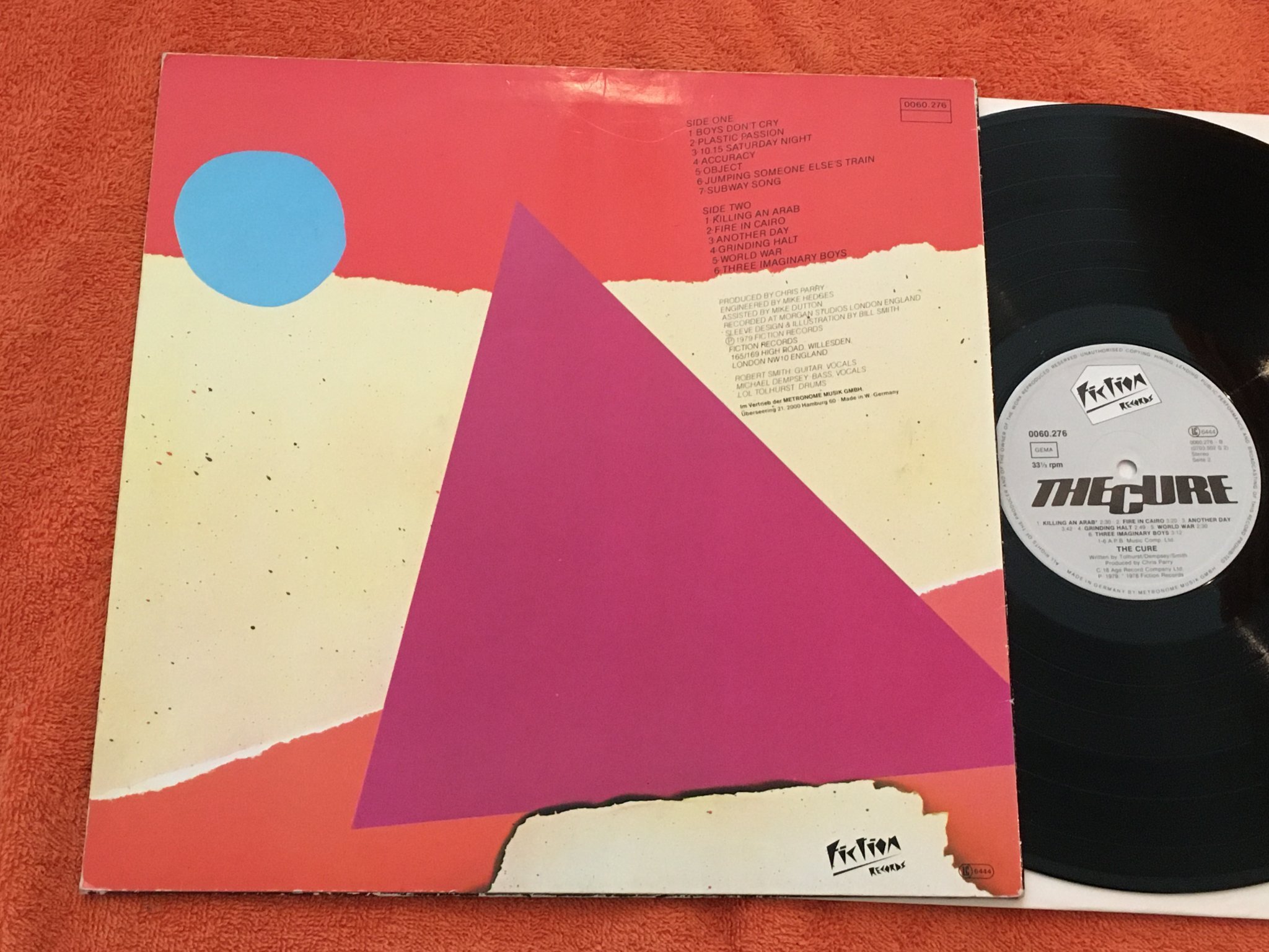 Omslagsbild för skivan THE CURE boys don't cry LP -79  FICTION 0066.276