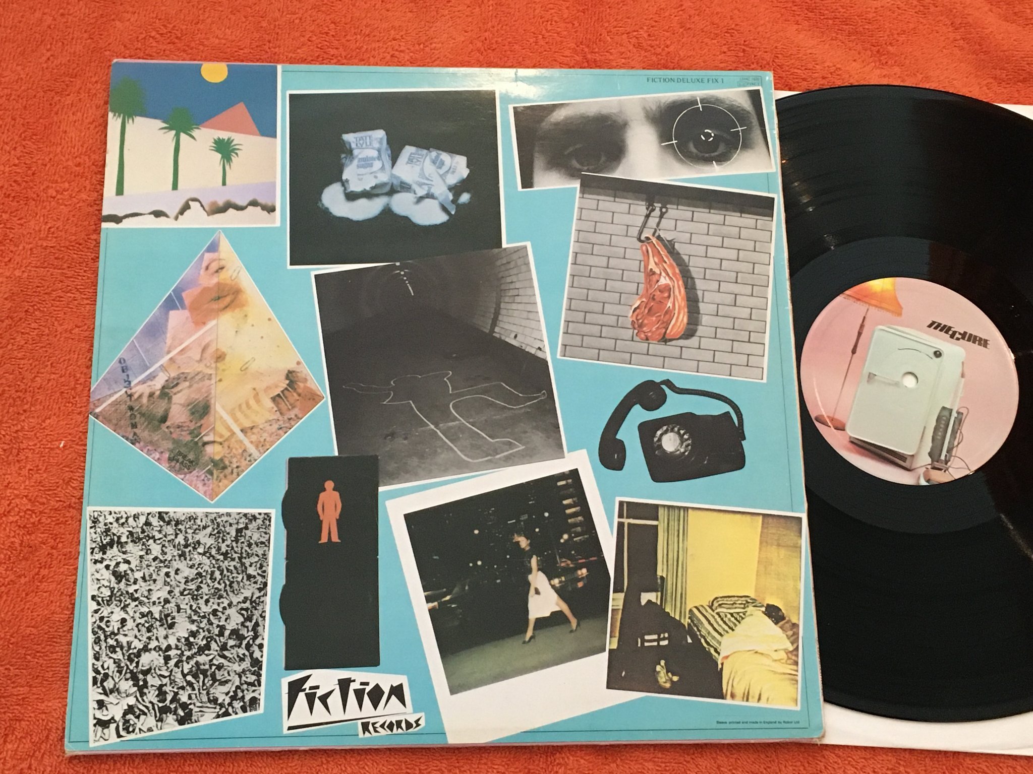 Omslagsbild för skivan THE CURE s/t  LP -79  FICTION deluxe FIX 1