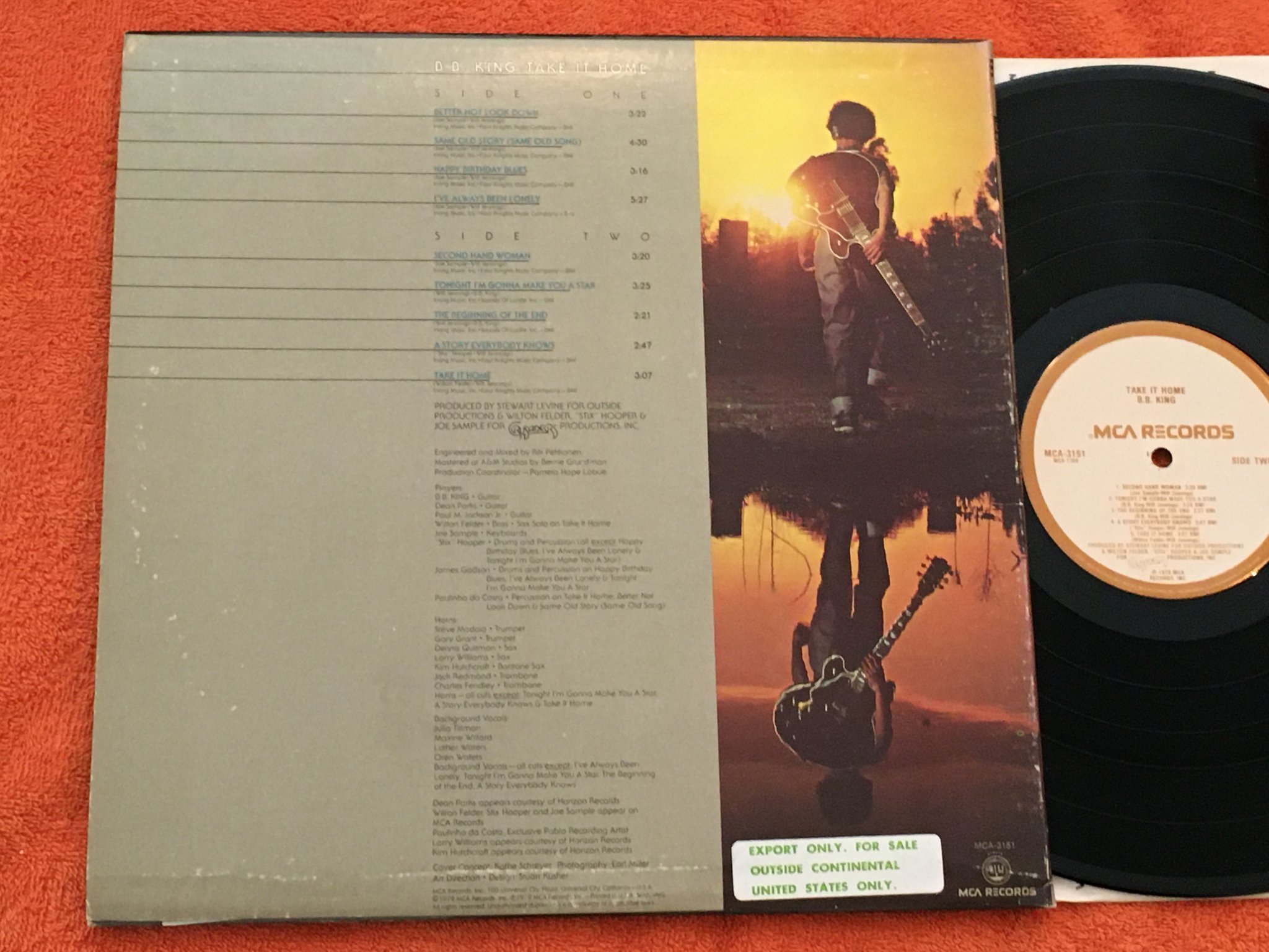 Omslagsbild för skivan B.B. KING take it home LP -79 US MCA 3151