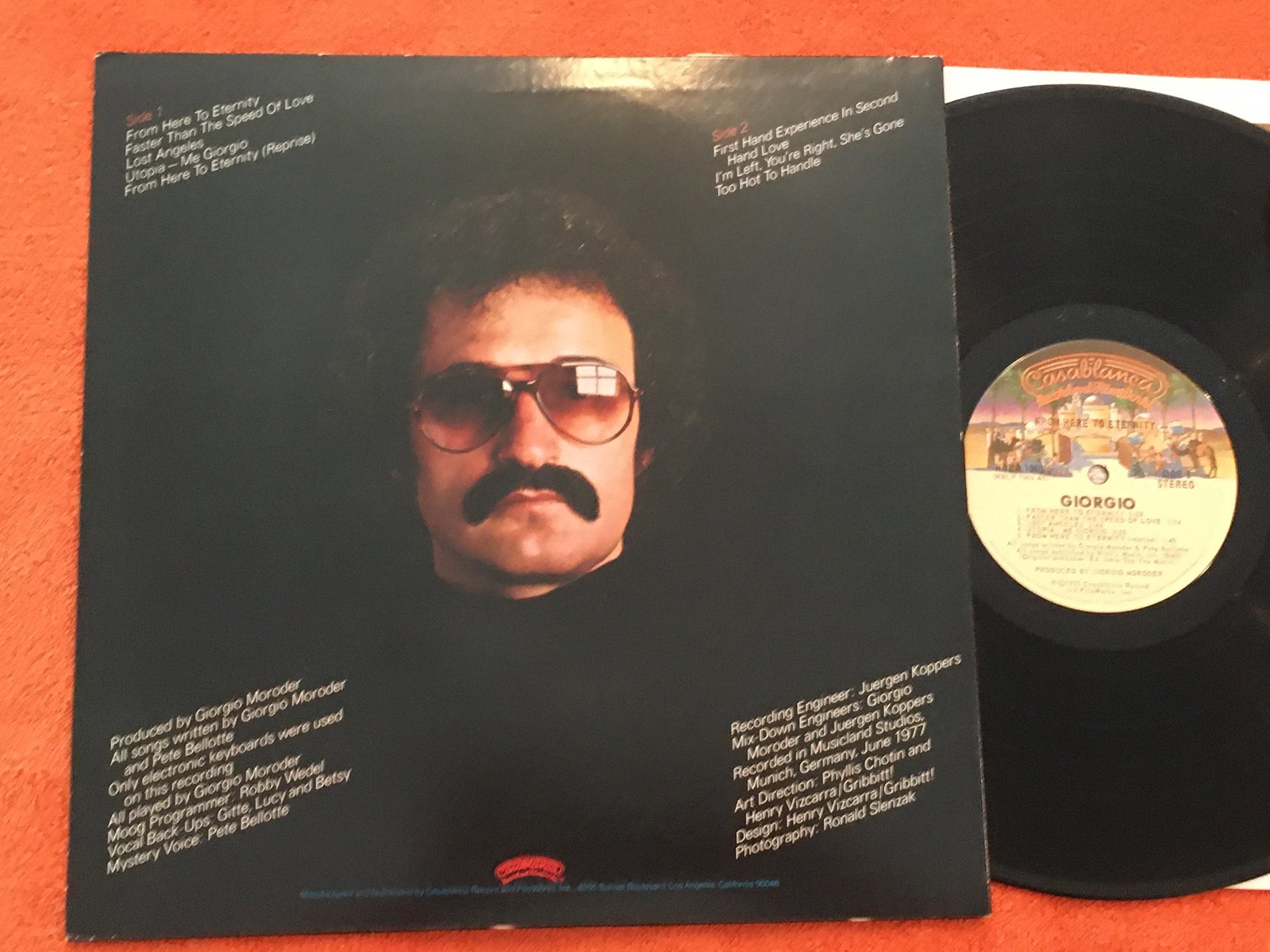 Omslagsbild för skivan GIORGIO from here to eternity LP -77 US CASABLANCA NBLP 1065