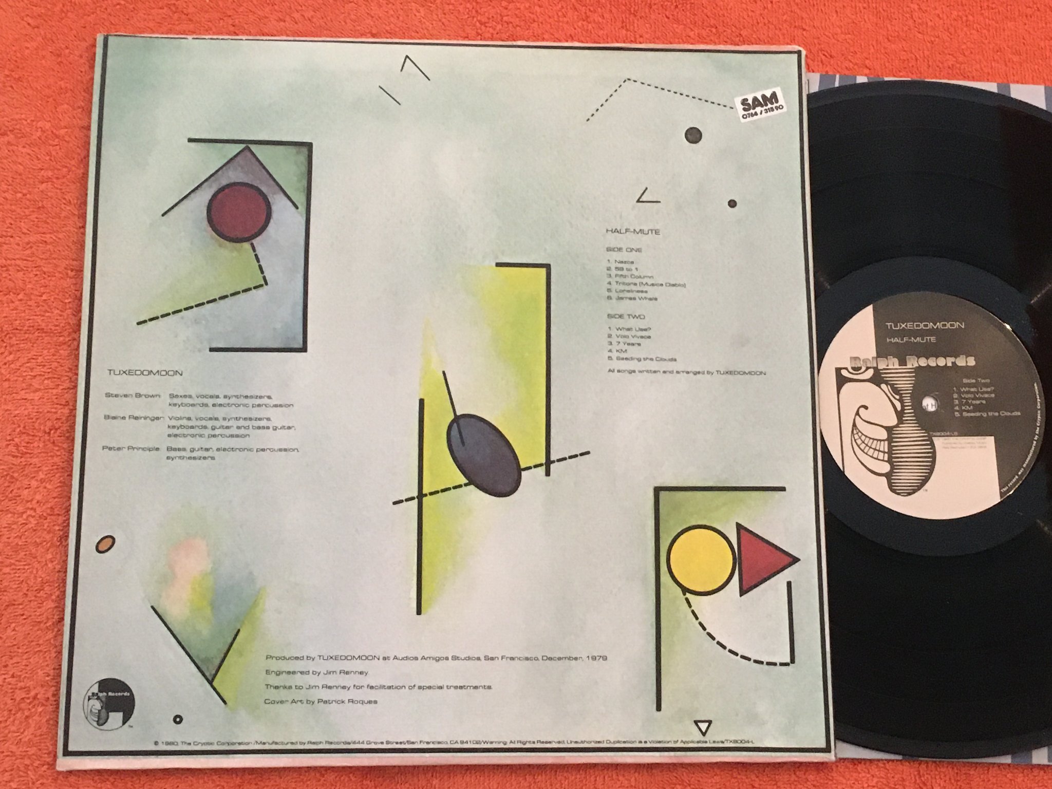 Omslagsbild för skivan TUXEDOMOON half-mute LP -80 US RALPH TX 8004-L