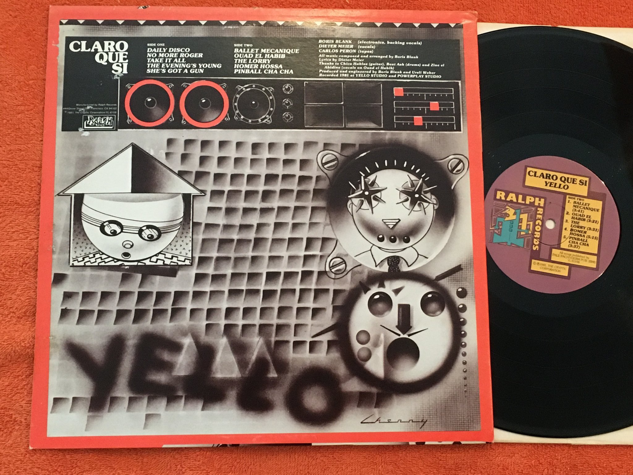Omslagsbild för skivan YELLO claro que si  LP -81 US RALPH YL 8159 