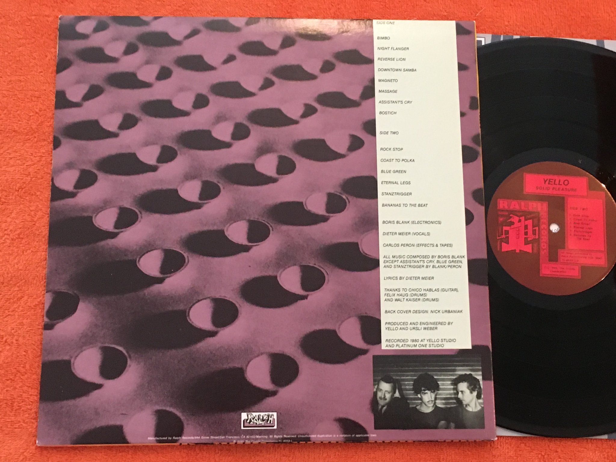 Omslagsbild för skivan YELLO solid pleasure LP -80 US RALPH YL 8059