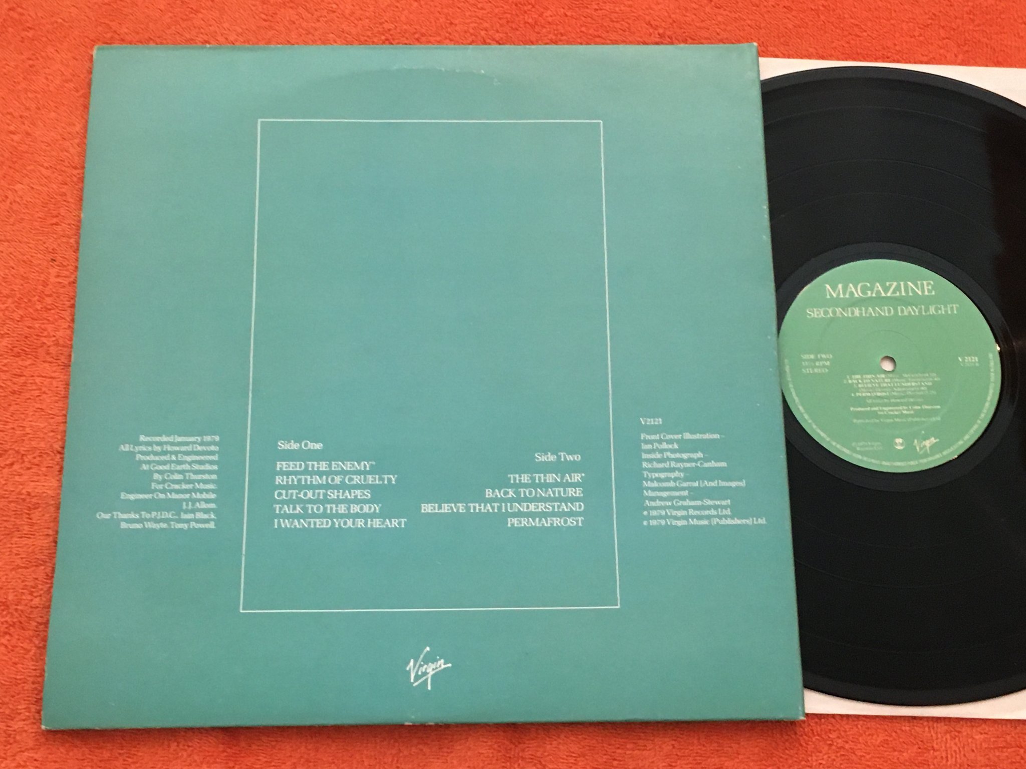 Omslagsbild för skivan MAGAZINE second hand daylight LP -79 UK VIRGIN V2121