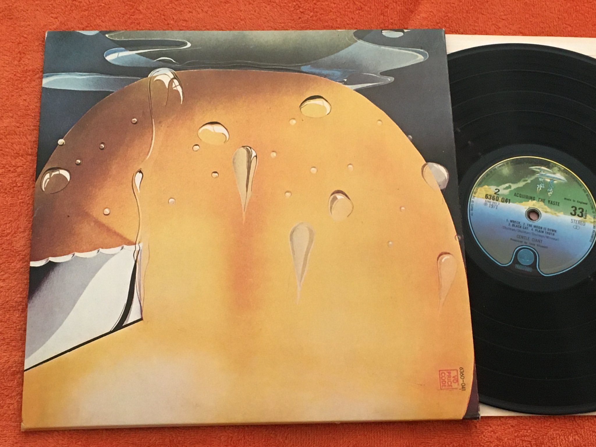 Omslagsbild för skivan GENTLE GIANT acquiring the taste LP -71 UK VERTIGO spaceship labels 