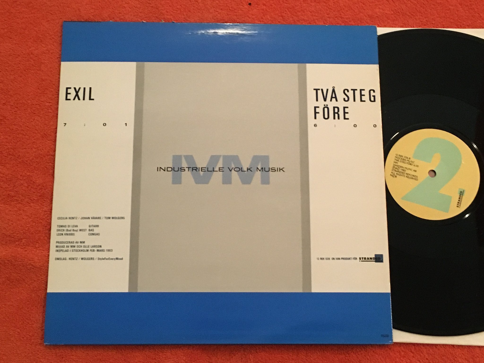 Omslagsbild för skivan MOCKBA MUSIC exil   12"single 1983 SWE STRANDED 12 REK 026 KILLER TRACK ! ! 