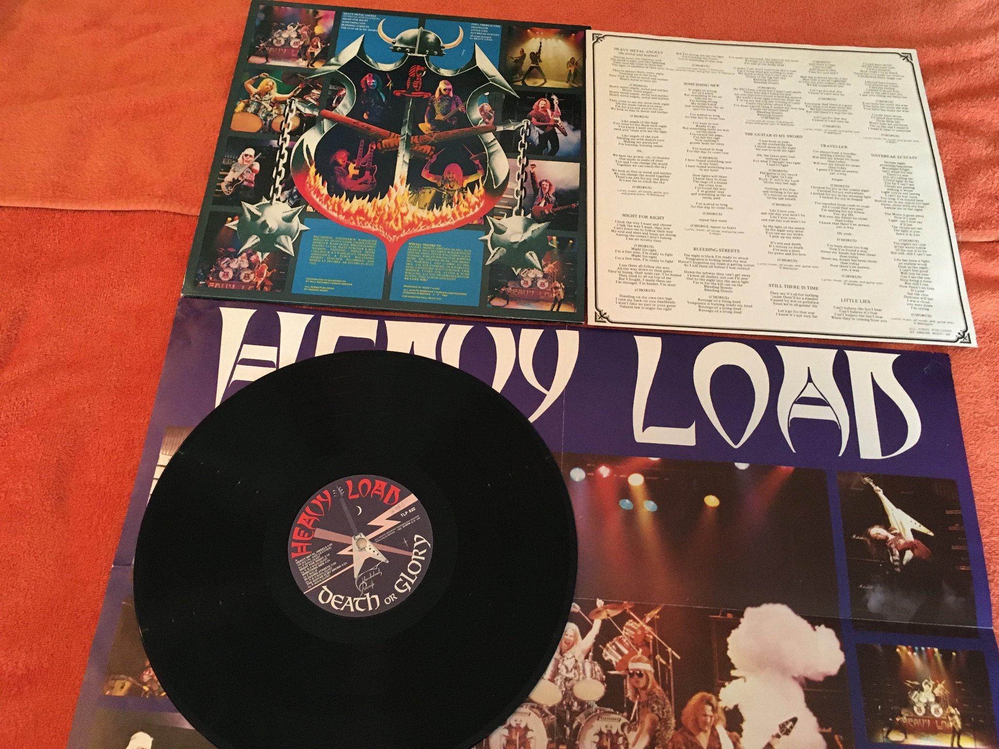 Omslagsbild för skivan HEAVY LOAD Death Or Glory LP -82 SWE THUNDERLOAD TLP 822 poster
