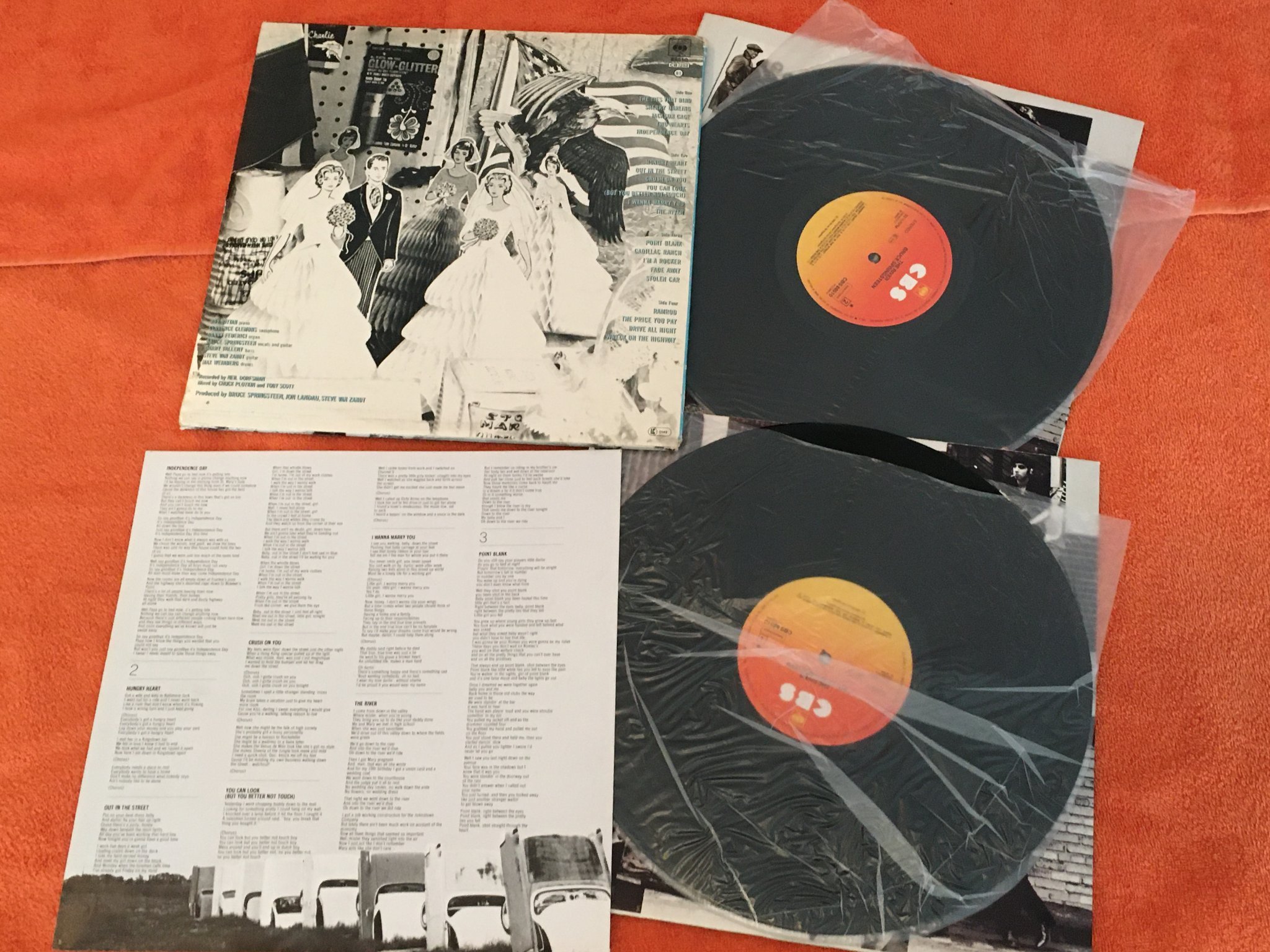 Omslagsbild för skivan BRUCE SPRINGSTEEN the river 2xLP -80 CBS 88510