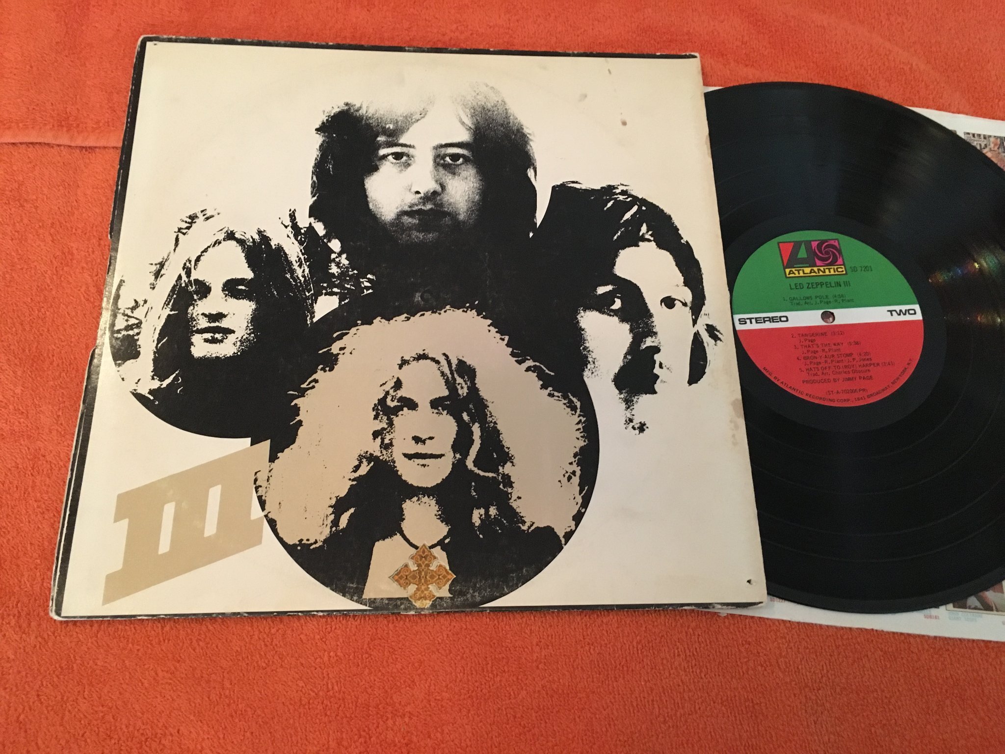 Omslagsbild för skivan LED ZEPPELIN III LP -70 US ATLANTIC SD 7201 Presswell  