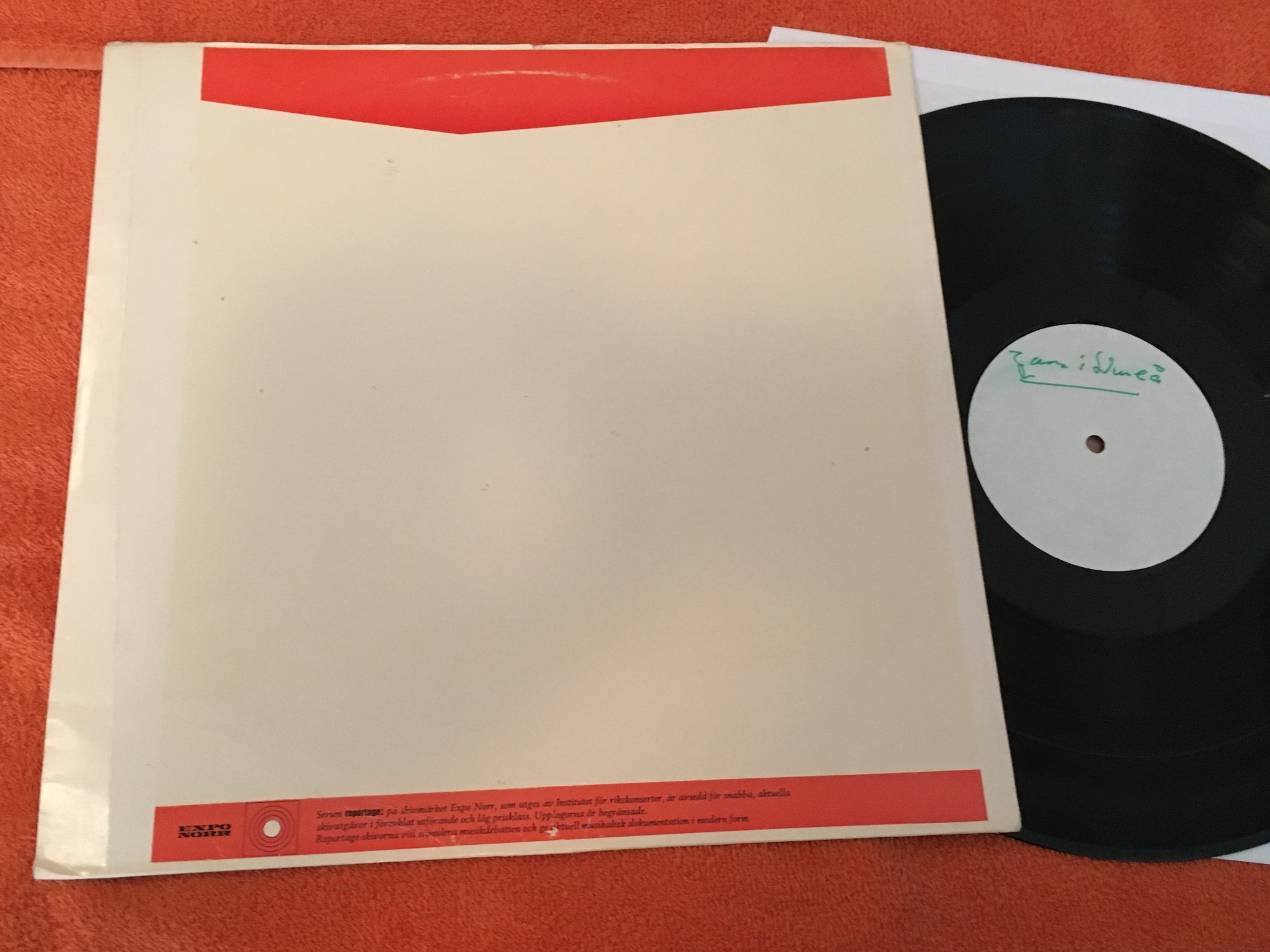 Omslagsbild för skivan V/A Lars Lystedt m fl JAZZ I UMEÅ LP -71 Swe EXPO NORR white label