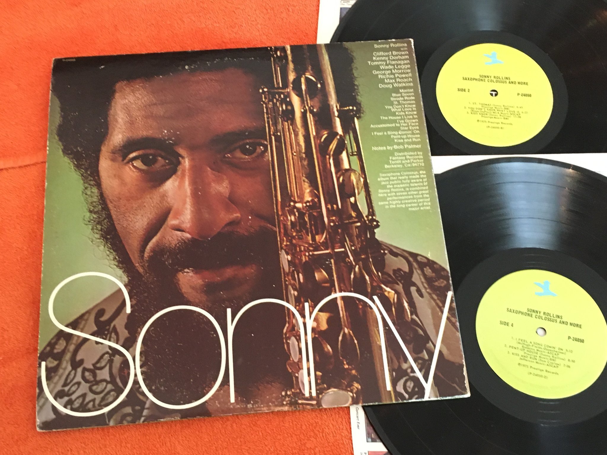 Omslagsbild för skivan SONNY ROLLINS saxophone colossus and more 2xLP -75 US PRESTIGE P-24050
