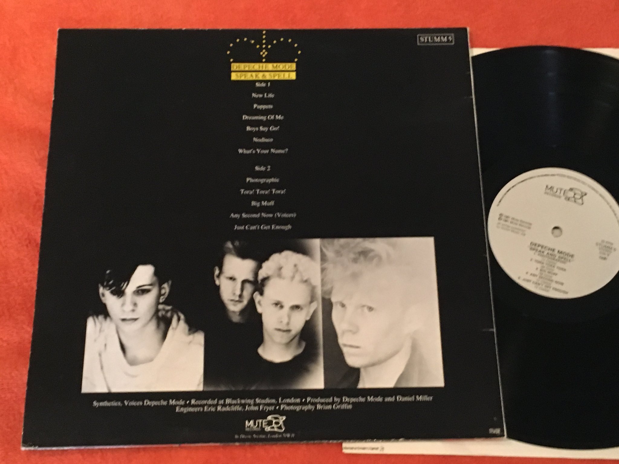 Omslagsbild för skivan DEPECHE MODE speak & spell LP -81 MUTE STUMM 5