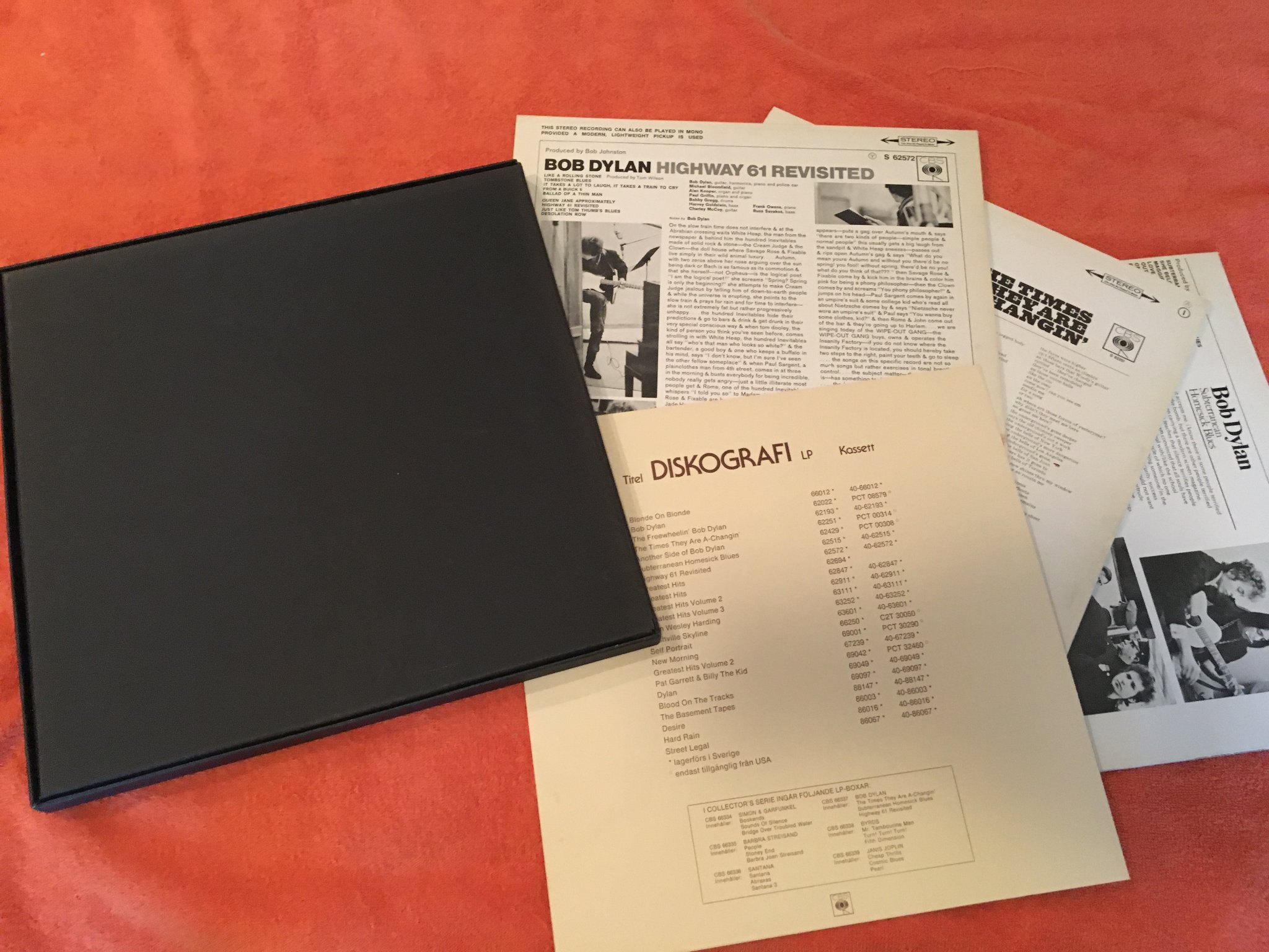 Omslagsbild för skivan BOB DYLAN 3xLP box COLLECTOR'S SERIES CBS 66337 mega rare 