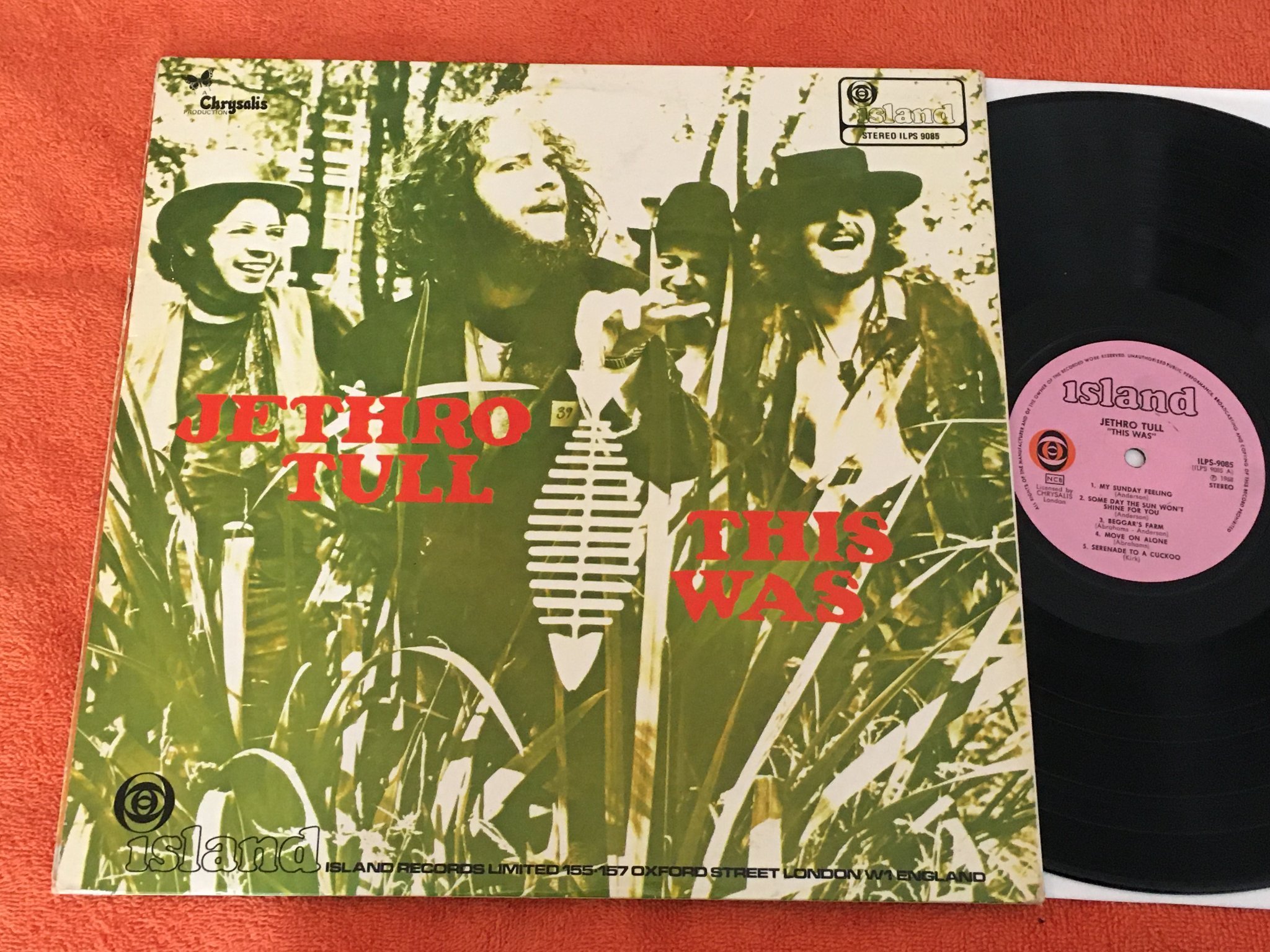 Omslagsbild för skivan JETHRO TULL this was LP -68 Swe ISLAND ILPS 9085