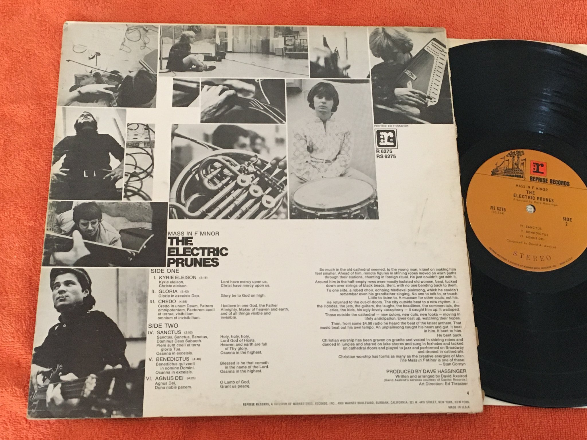 Omslagsbild för skivan THE ELECTRIC PRUNES mass in F minor LP US REPRISE RS 6275