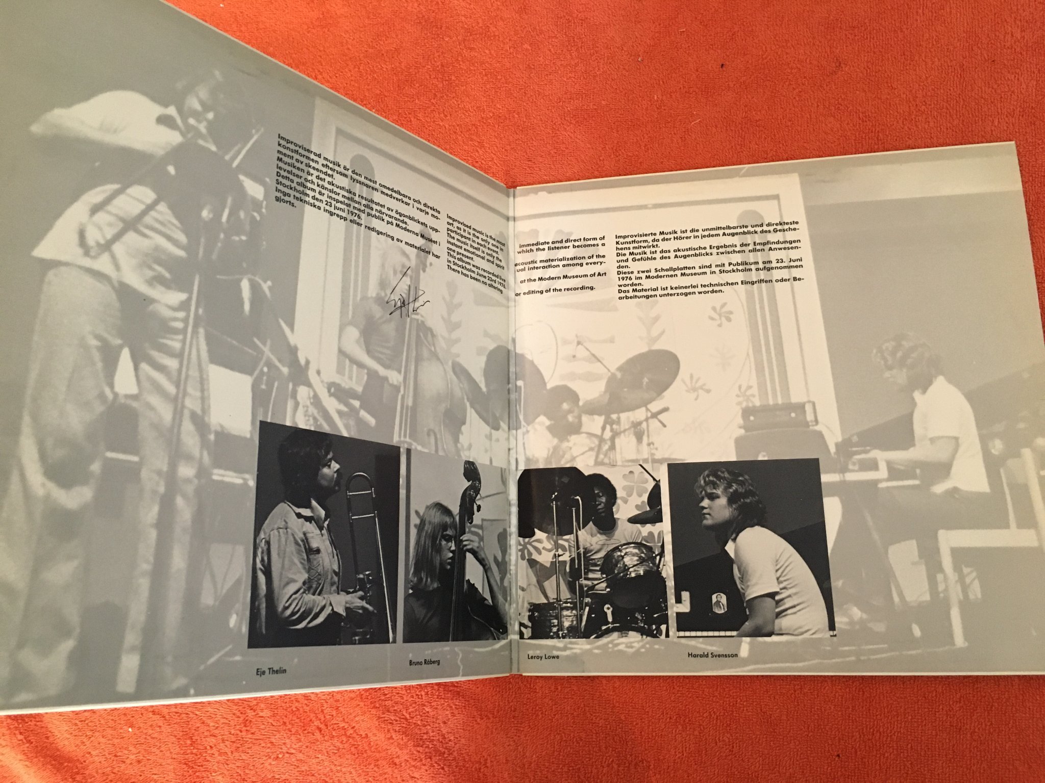 Omslagsbild för skivan EJE THELIN GROUP Live '76 2xLP Swe CAPRICE CAP 2007:1/2